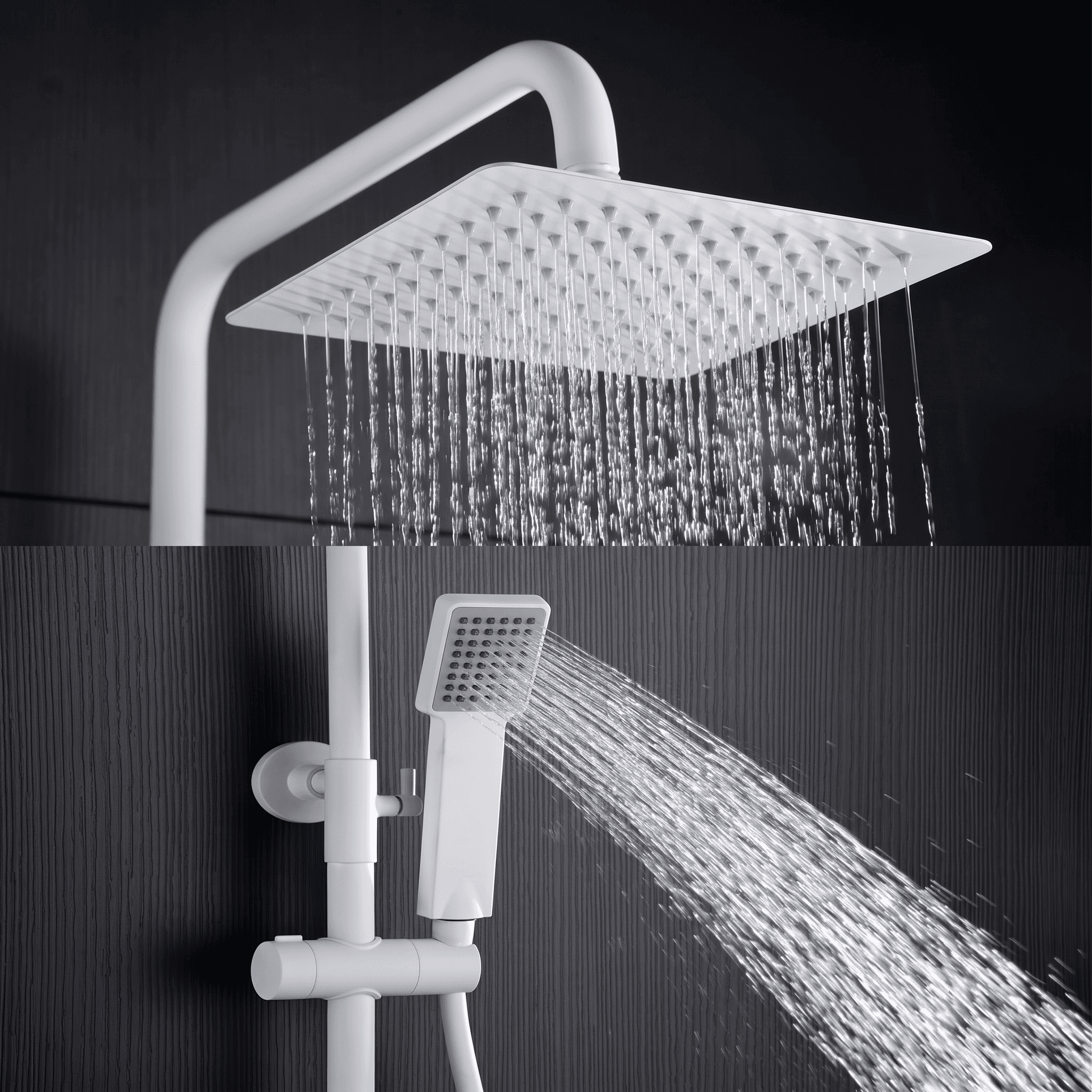 Conjunto ducha termostático  Art blanco mate / BTAR025/BL