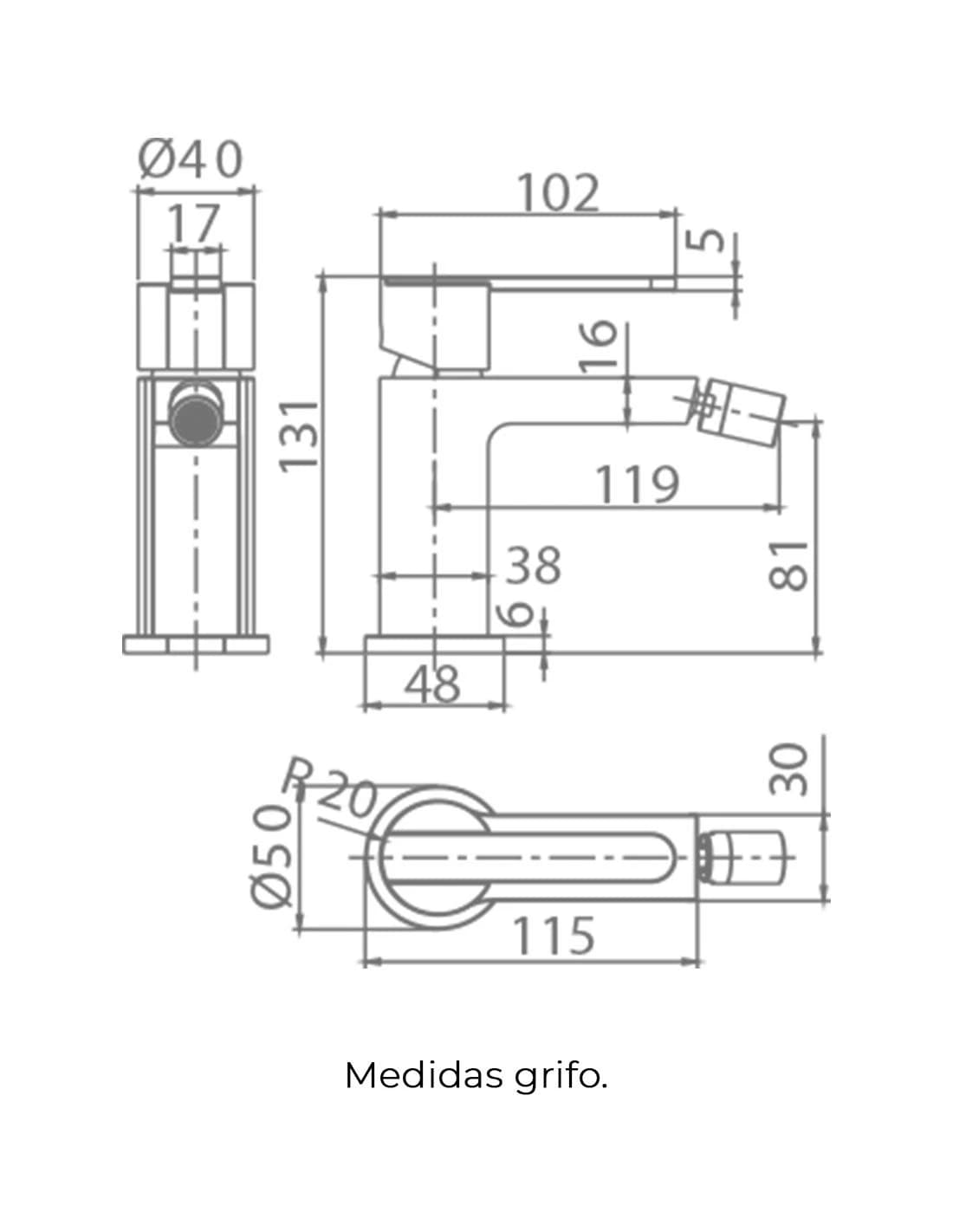 Monomando lavabo Roma / BDR001-1