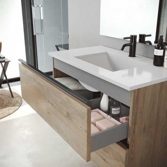 Pack oferta mueble de baño suspendido Granada 2C de Visobath