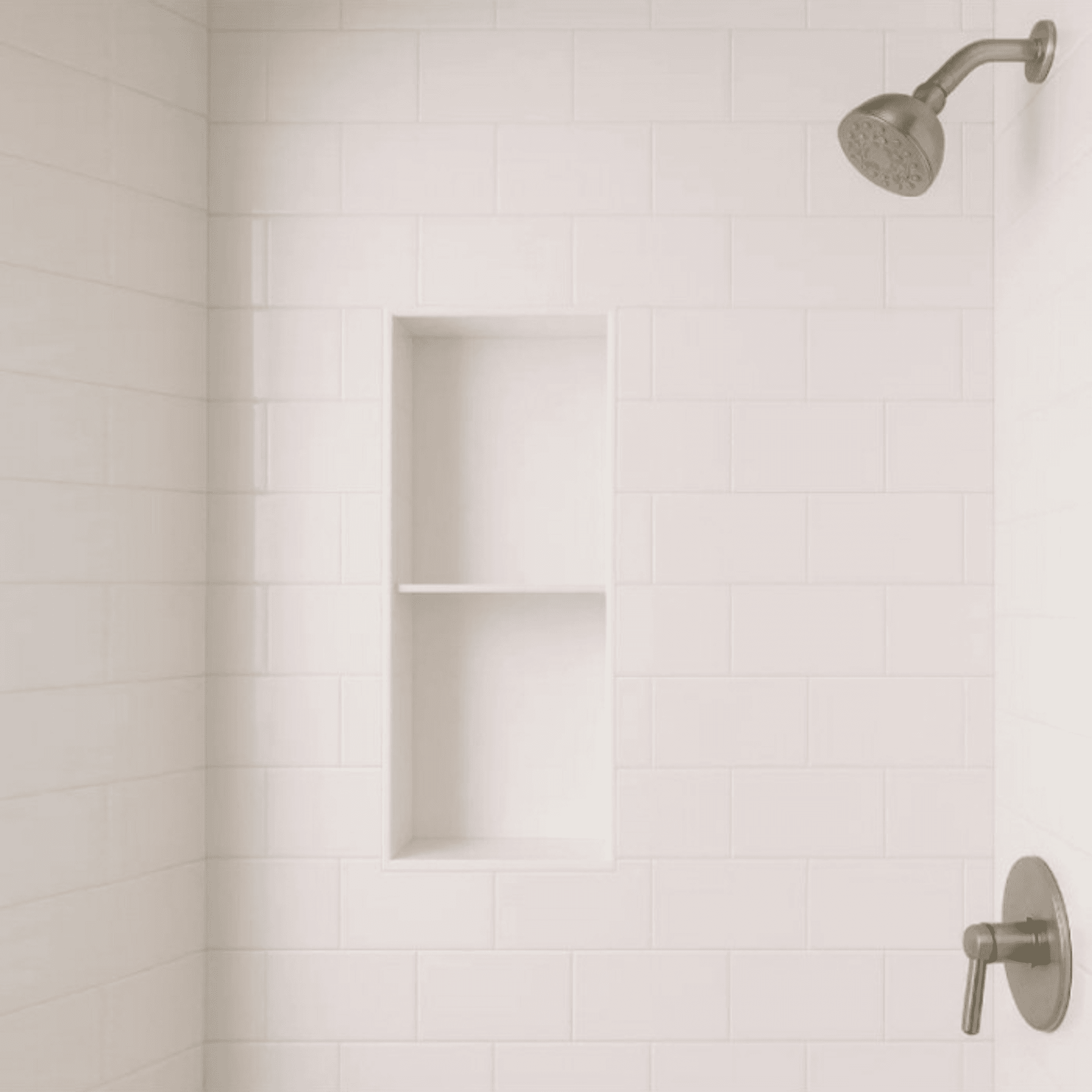 Hornacina para baño vertical con dos estantes Blanca Artic