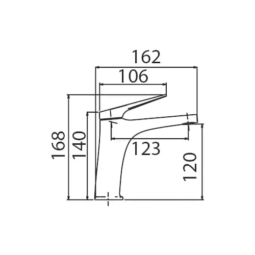 Monomando lavabo DELOS acero inox. / BDD055-1/AC