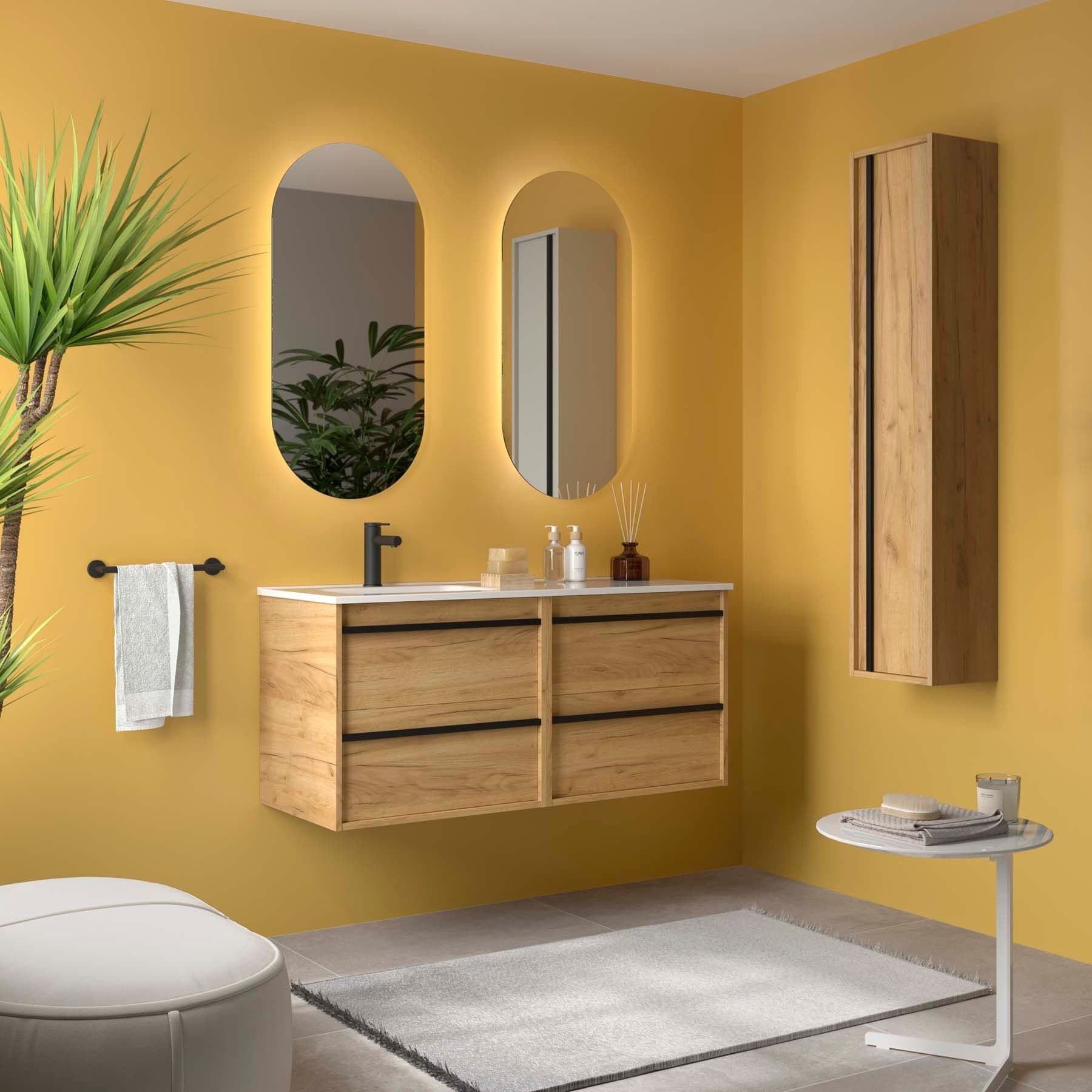Mueble baño suspendido ATTILA de Salgar 120 Desplazado
