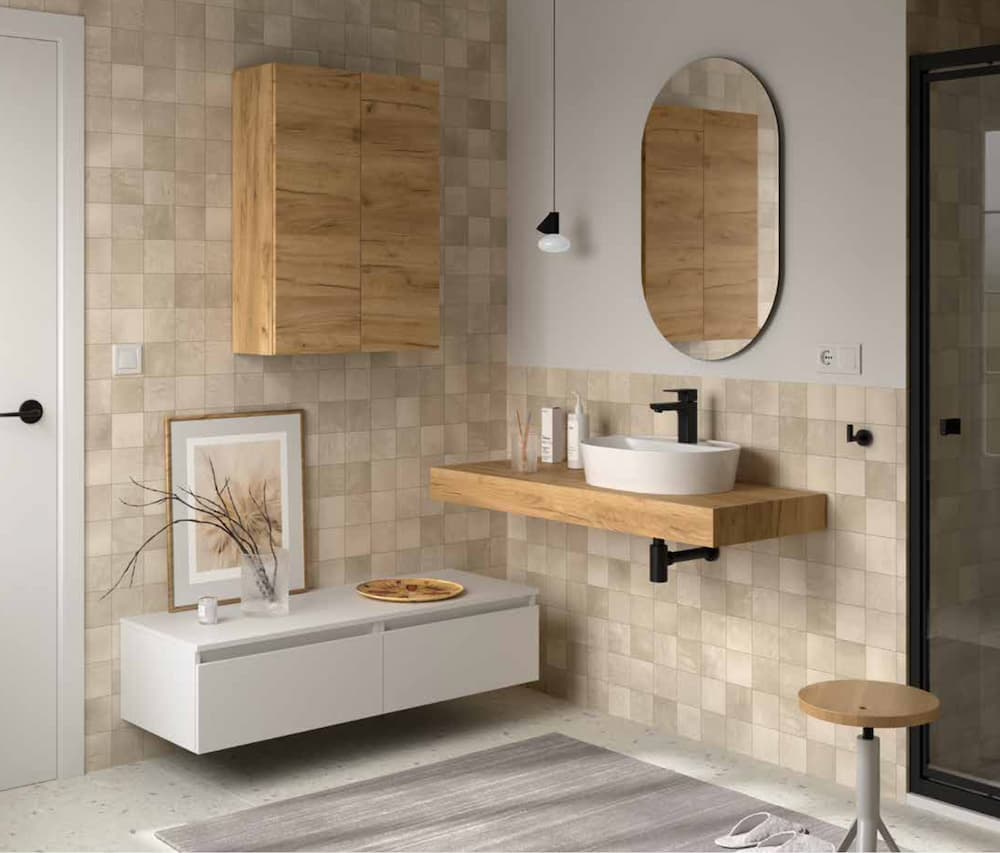Mueble de baño suspendido Salgar Encimera Domus + complementos 60-120