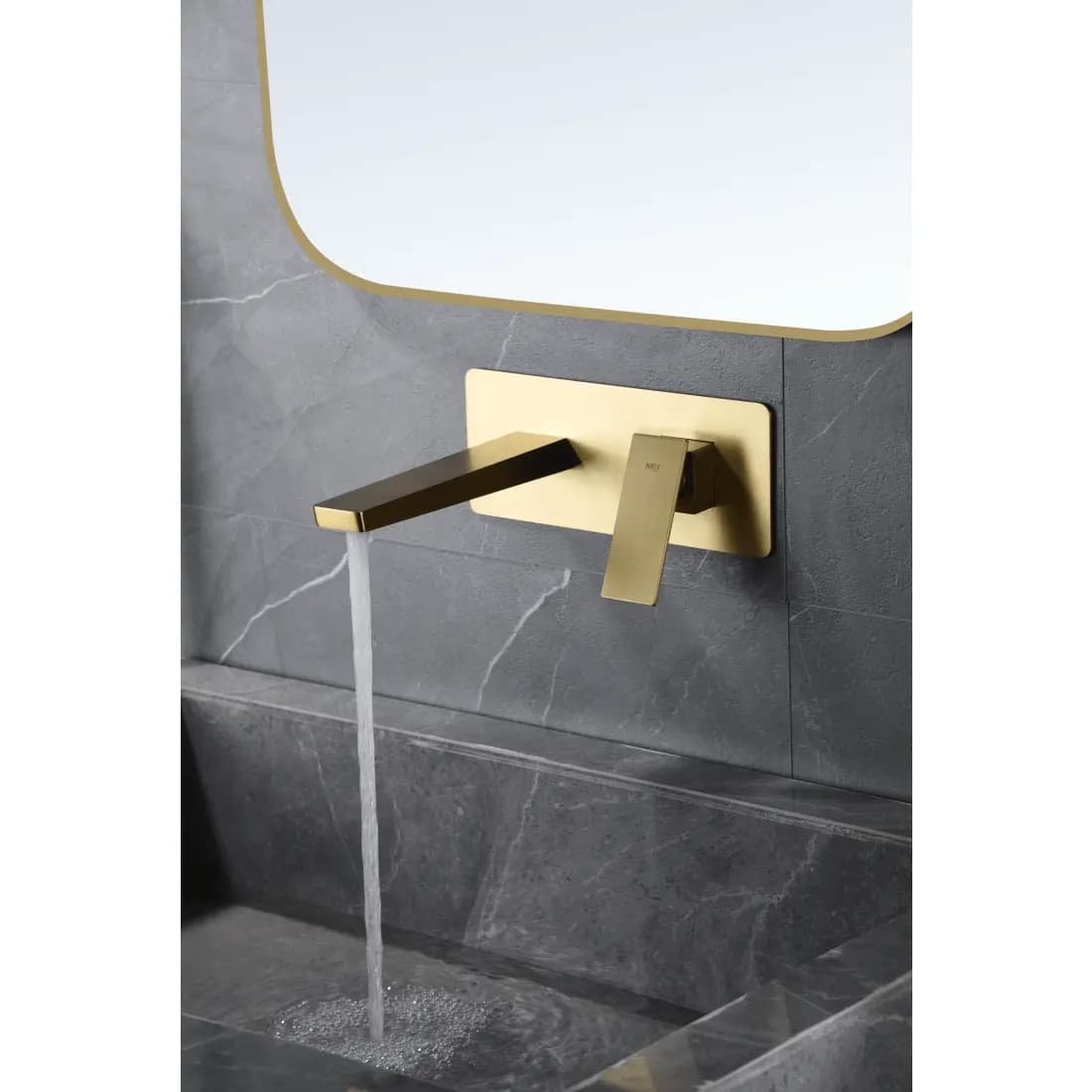 Monomando lavabo empotrado Pisa oro cepillado / GLP048/OC