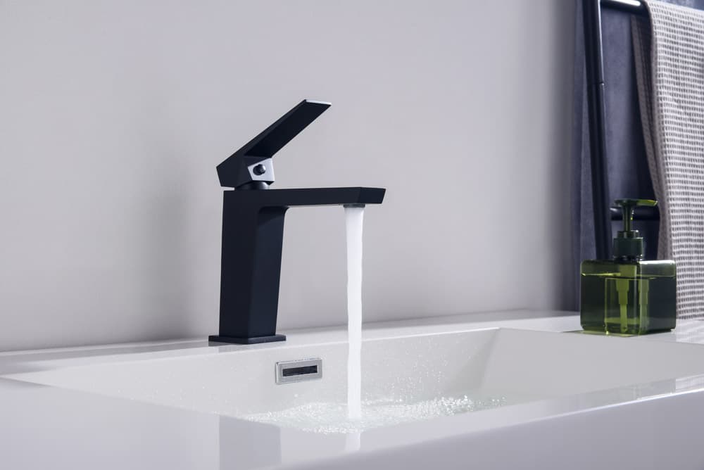 Grifo Monomando de Lavabo INFINITE Negro Mate