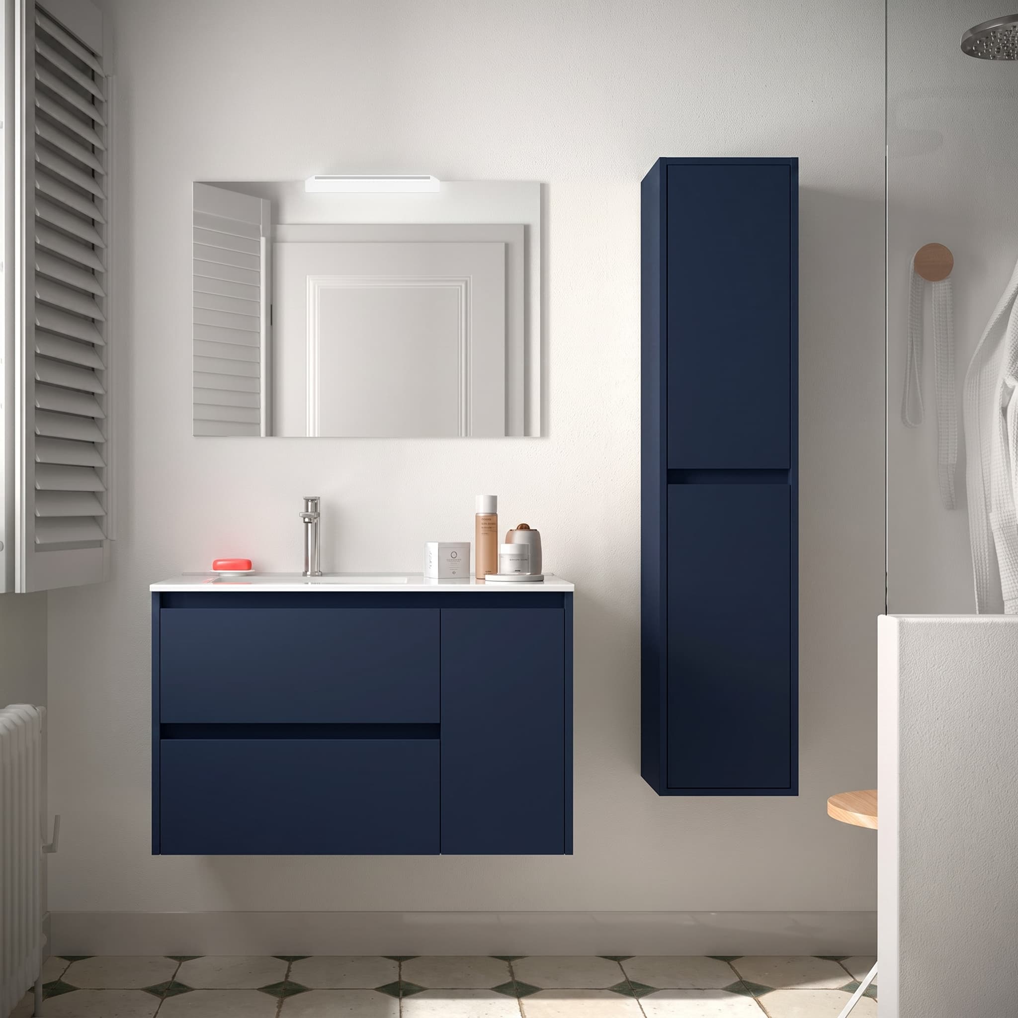 Mueble baño suspendido Noja 2C + 1P de Salgar 90