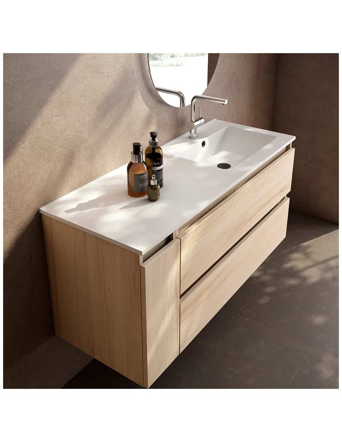 Mueble de baño suspendido Box 2C+1P Laminado de Visobath