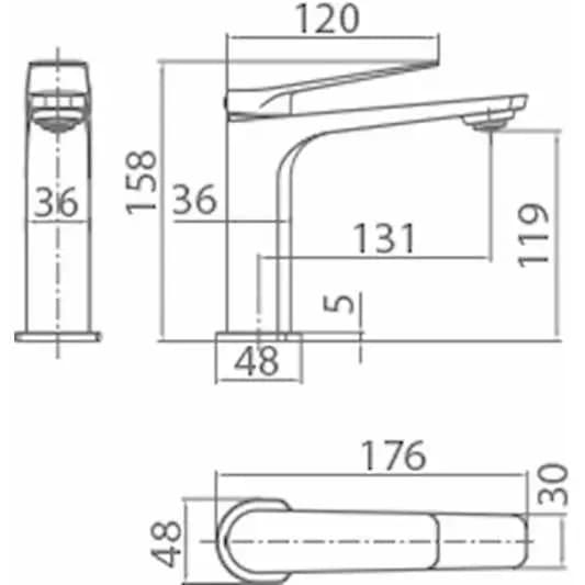 Monomando lavabo Napoles oro rosa cepillado / BDN047-1ORC