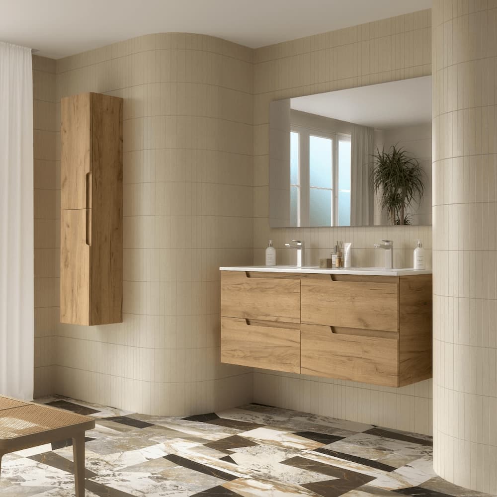 Mueble de baño Vima roble África con lavabo