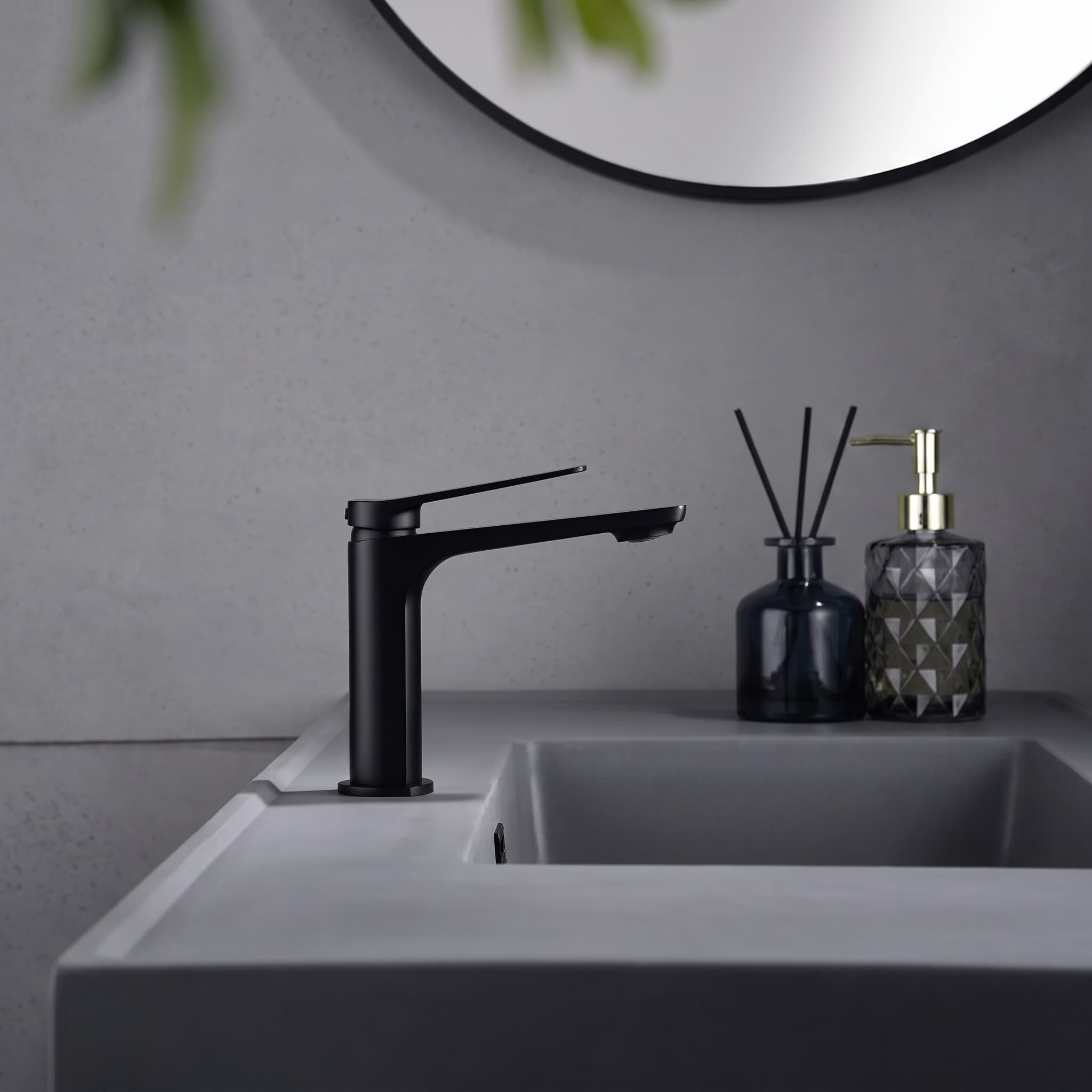 Monomando lavabo Napoles negro mate / BDN047-1NG