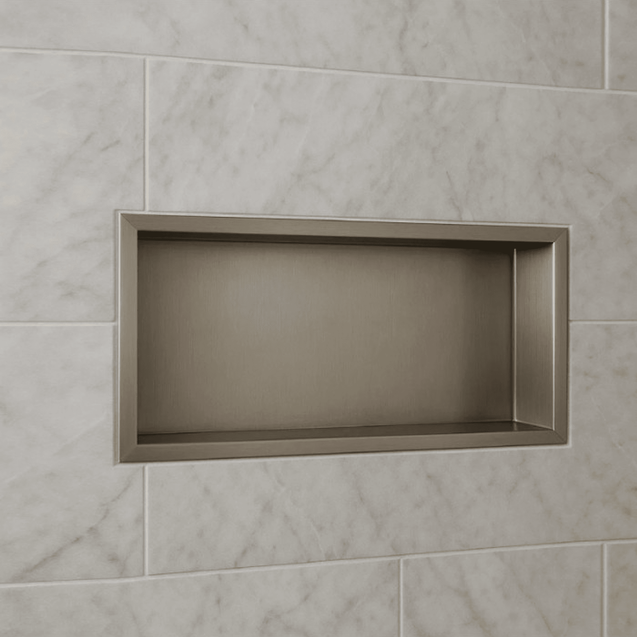 Hornacina para baño rectangular Níquel Pacific