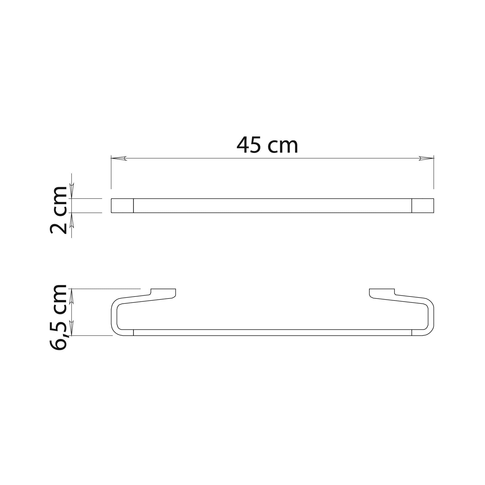 toallero 45 cm samoa cromo