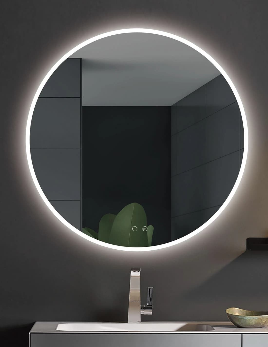 Espejo de baño con luz LED Londres Redondo Ledimex