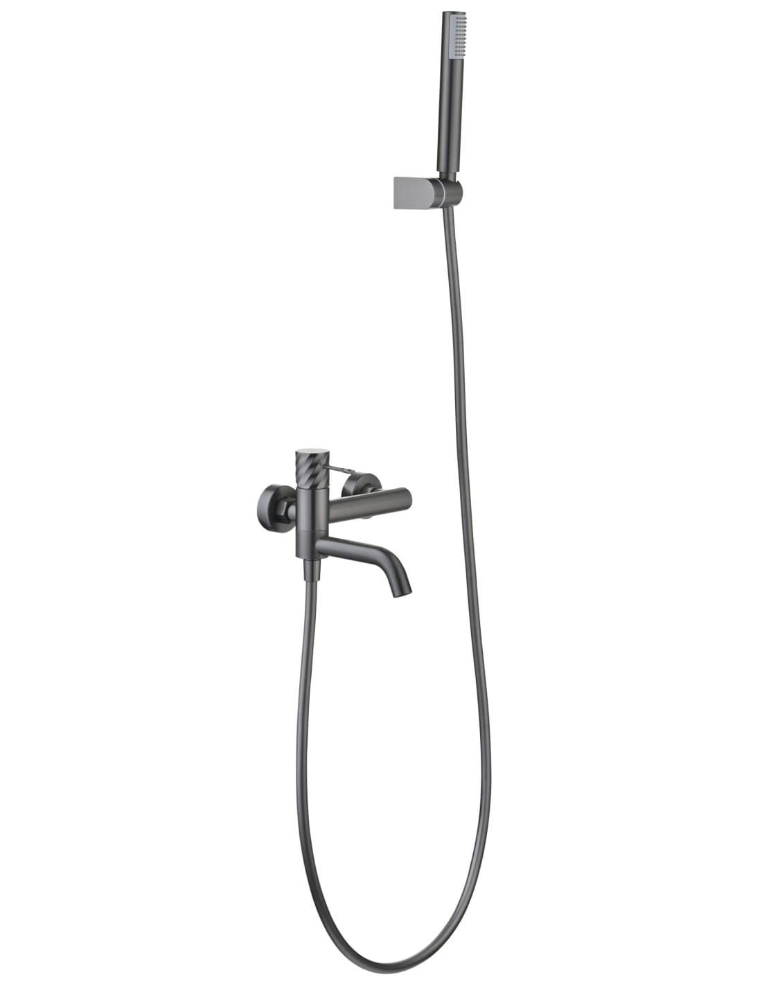 KIT BAÑO/DUCHA MONOMANDO BLESS BLACK GUN METAL BDB063-4BGM