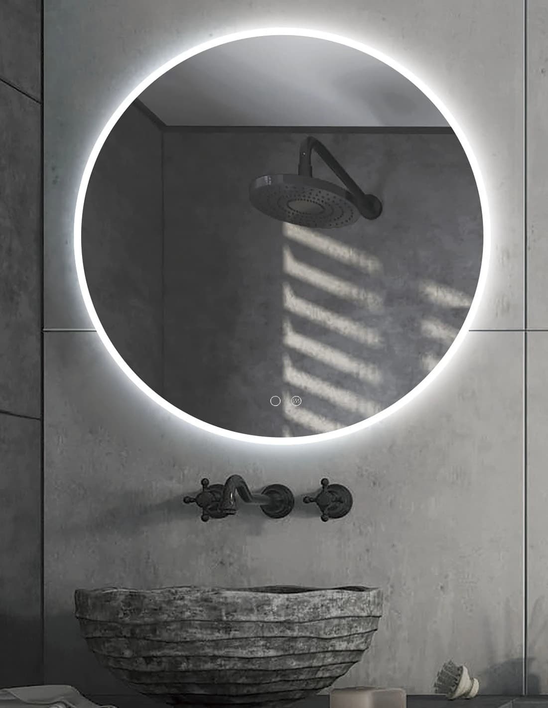 Espejo de baño con luz LED Londres Redondo Ledimex