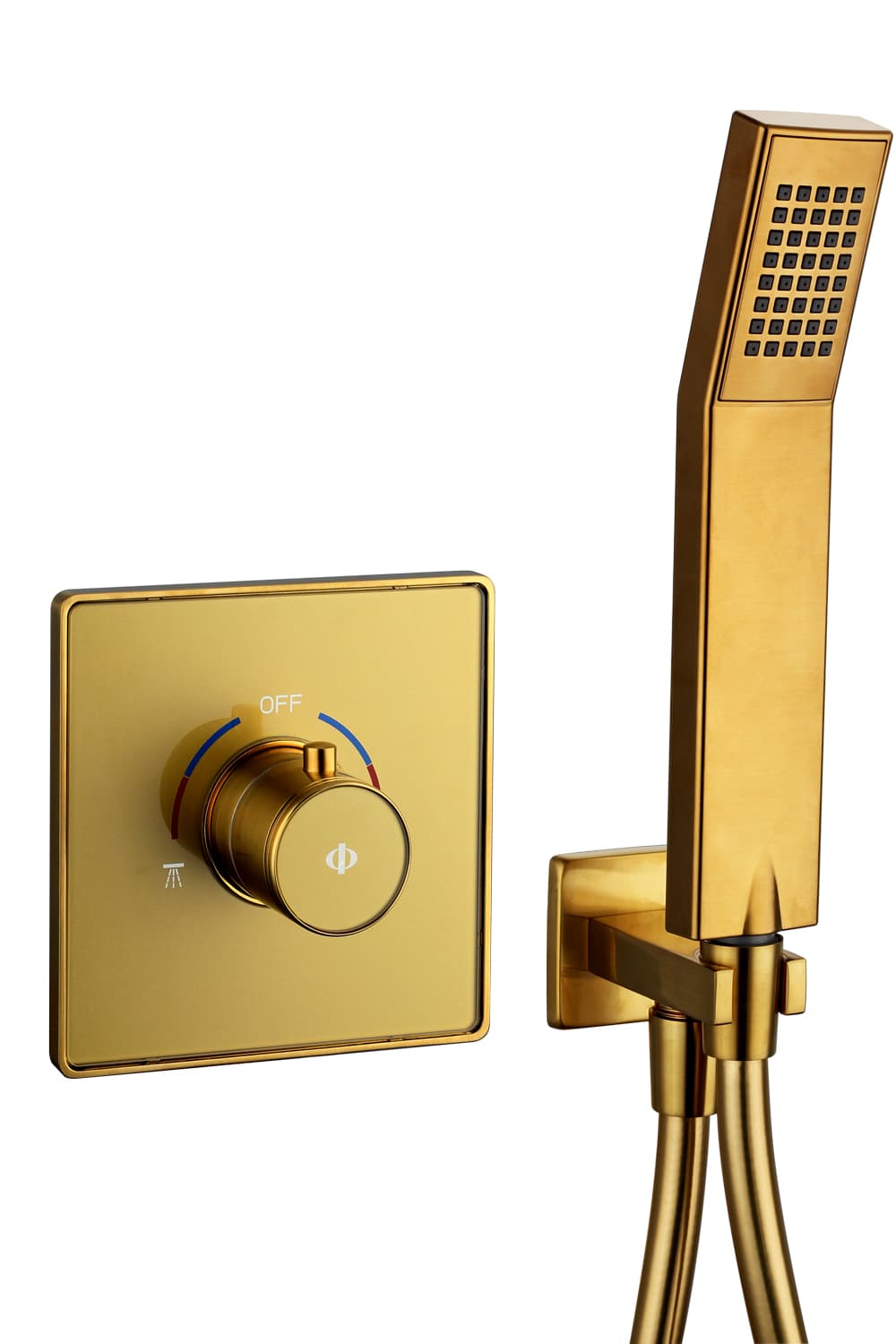 Grifo de ducha empotrado monomando Universal oro con kit 3235OR