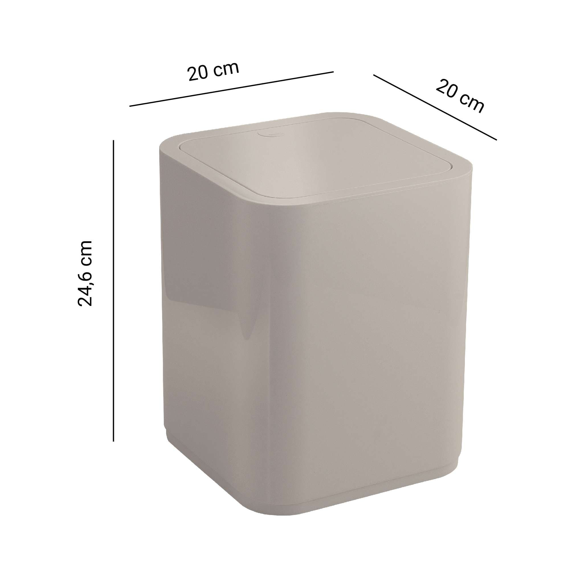 PAPELERA 8 lt SEVENTY BEIGE