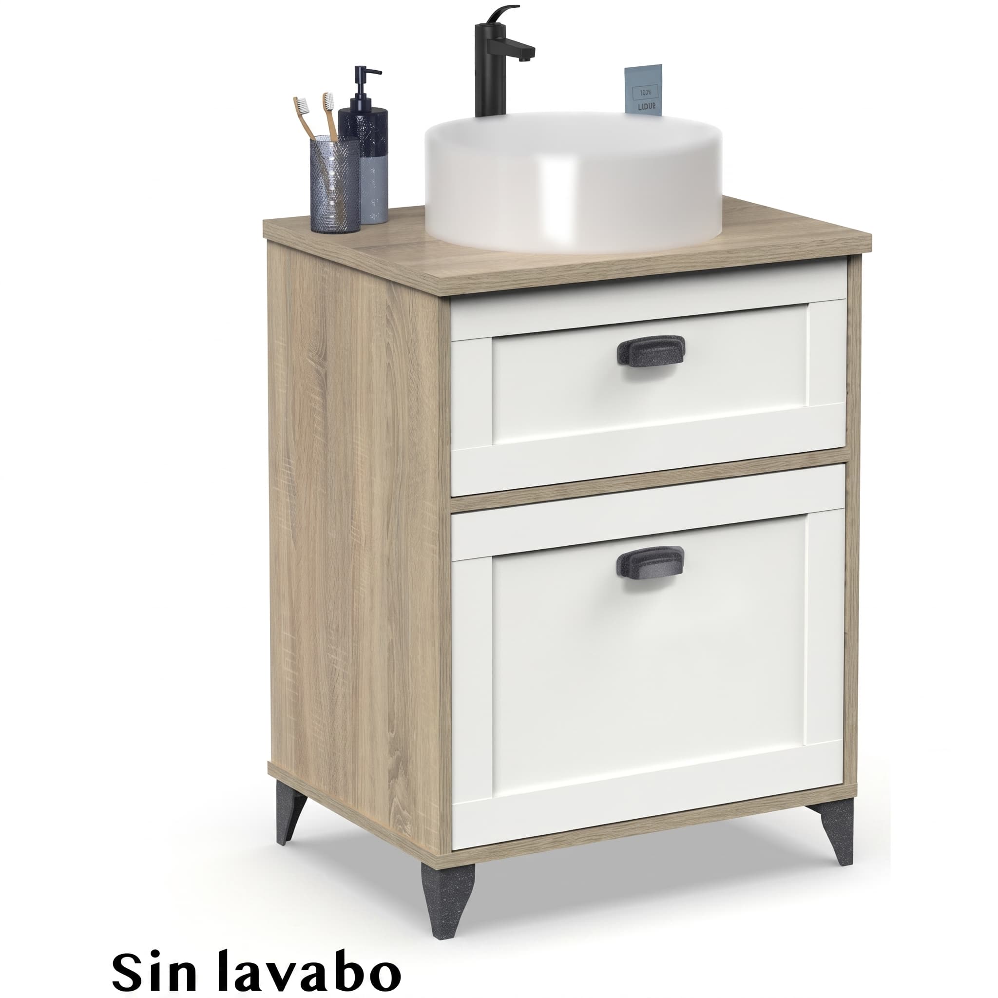 Mueble de lavabo Toscana 60 (sin lavabo) en KIT