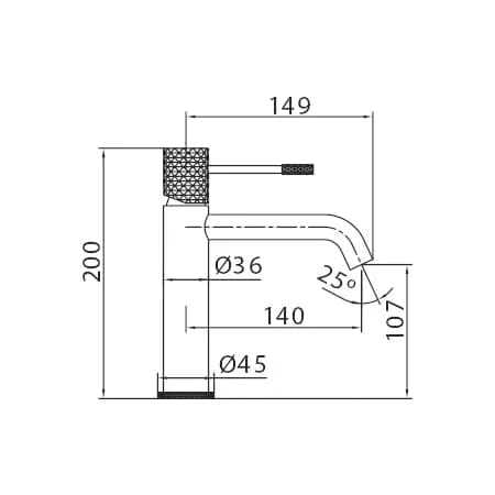 Monomando lavabo GENOVA black gun metal / BDG053-1BGM