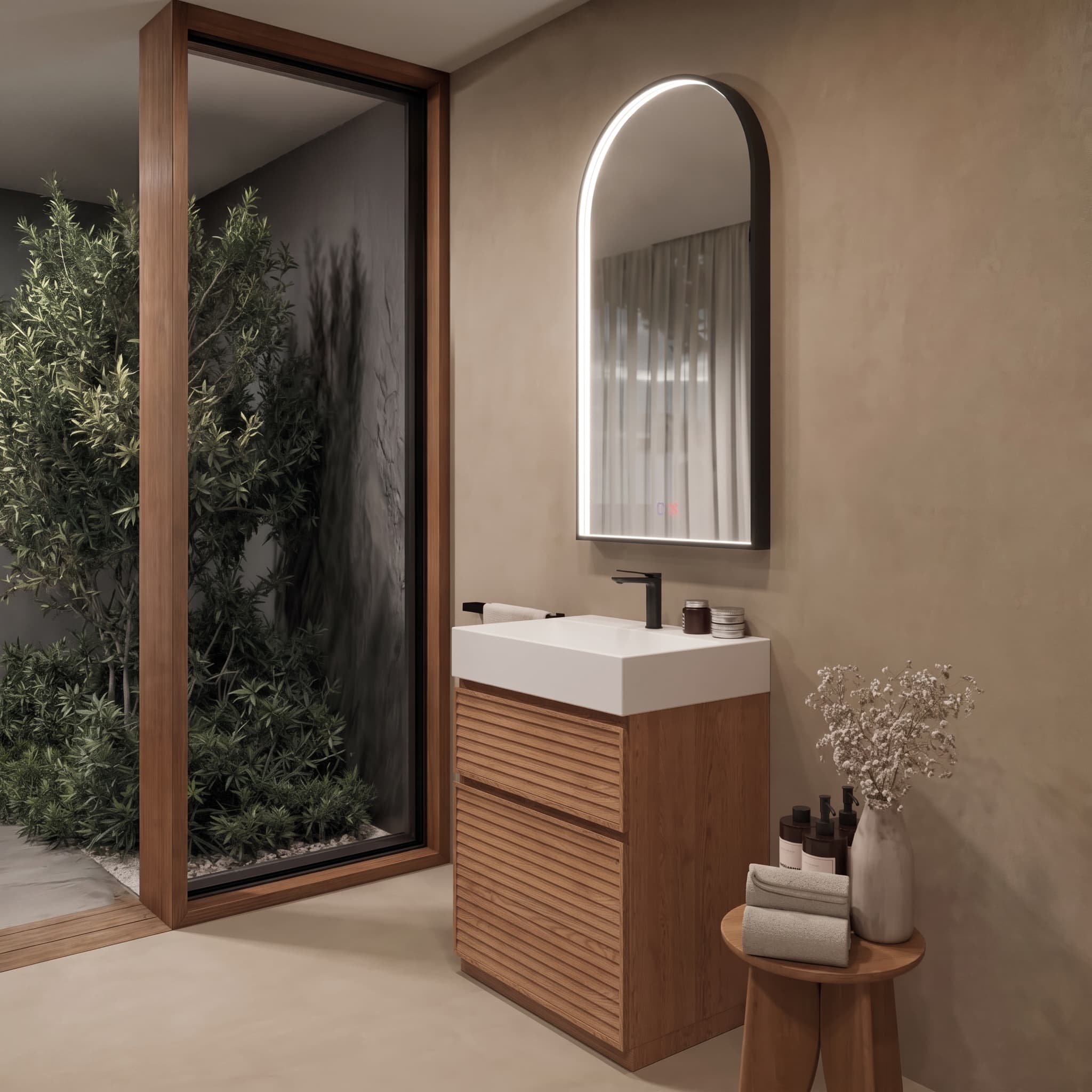 Espejo de baño con luz LED Roma Ledimex