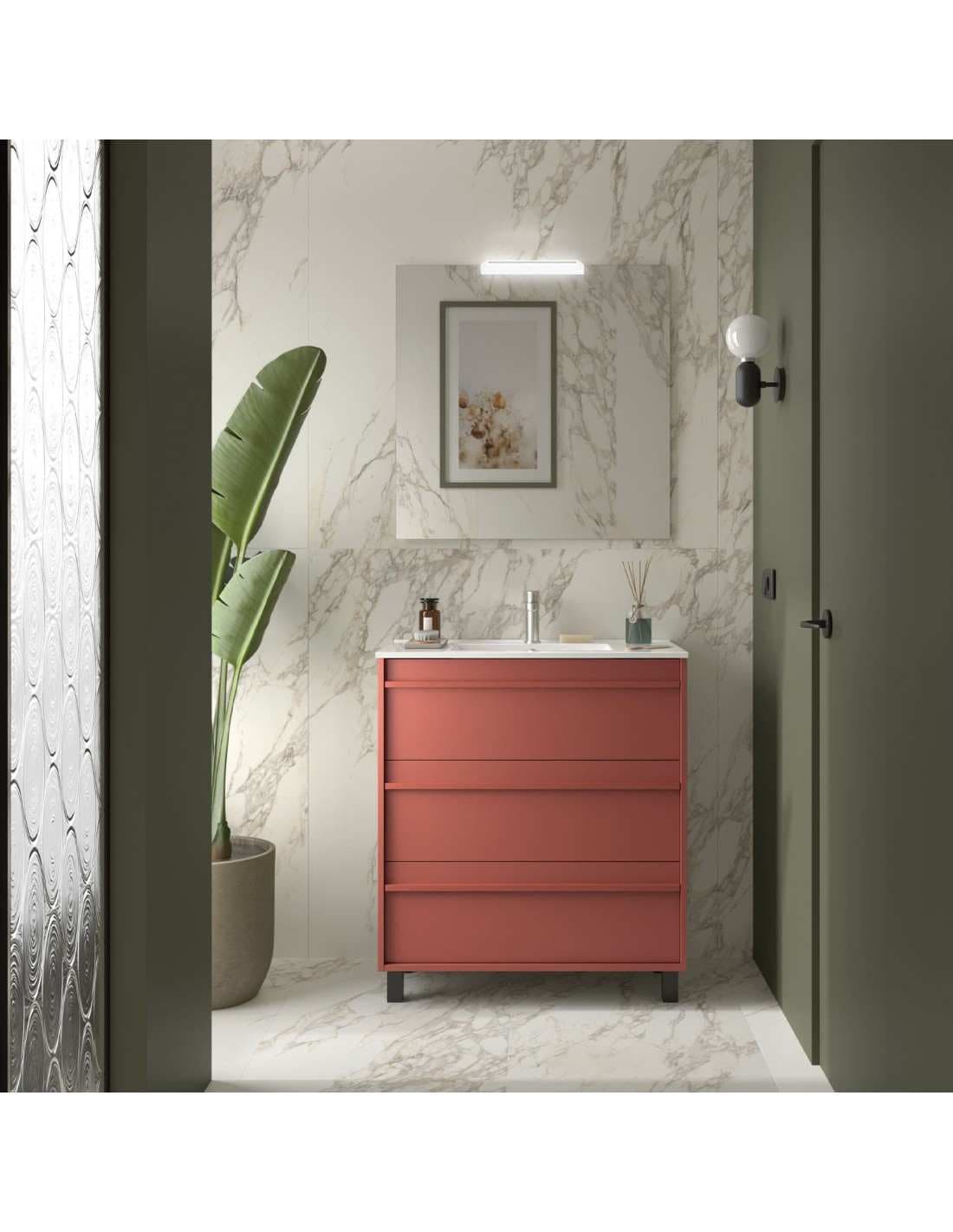 Mueble baño suspendido ATTILA 3C de Salgar 60-70-80-100