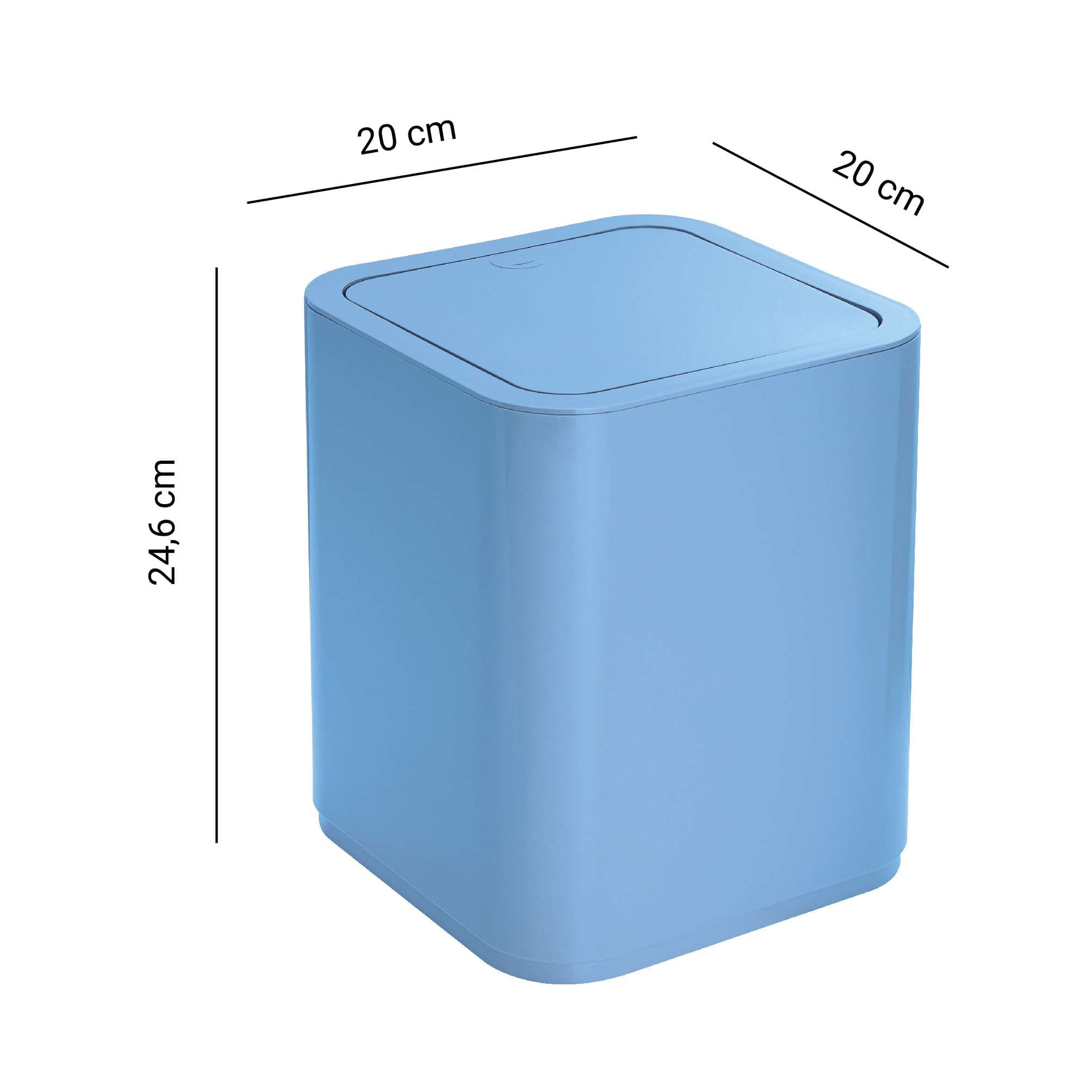 PAPELERA 8 lt SEVENTY AZUL CELESTE