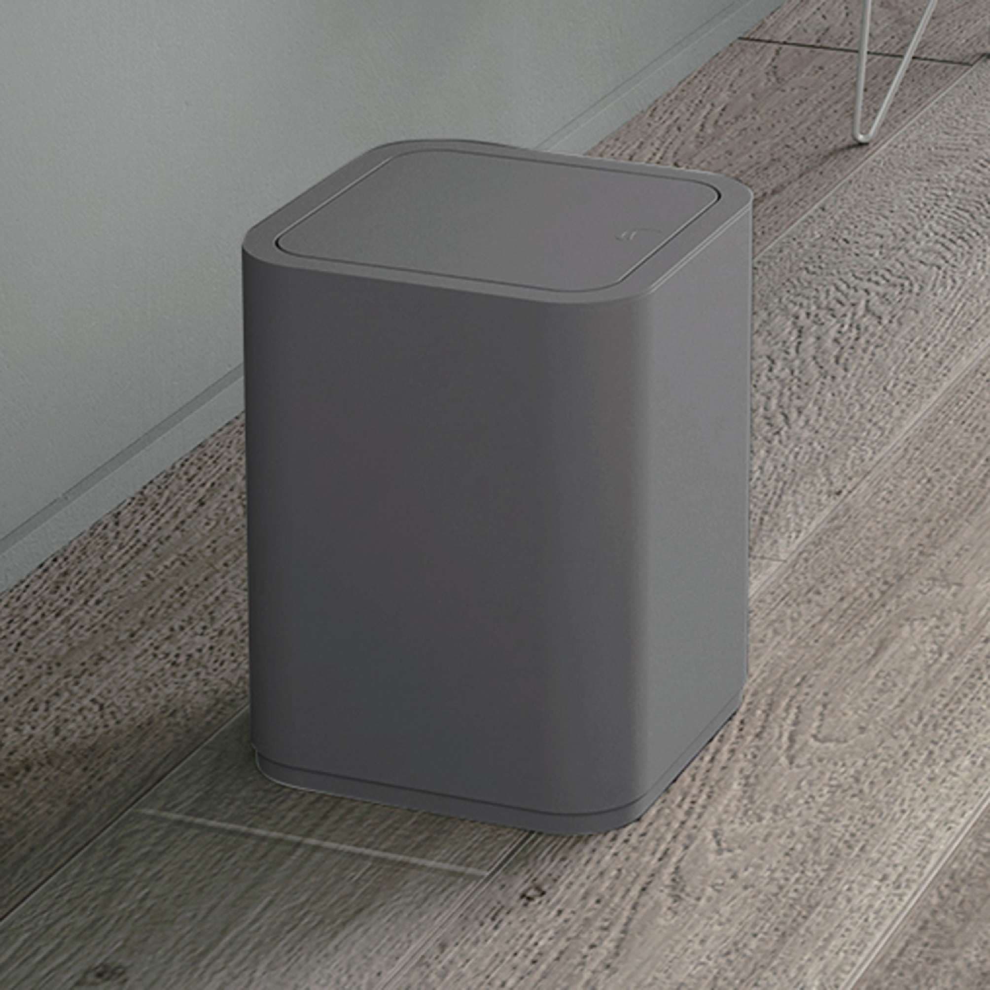 PAPELERA 8 lt SEVENTY GRIS