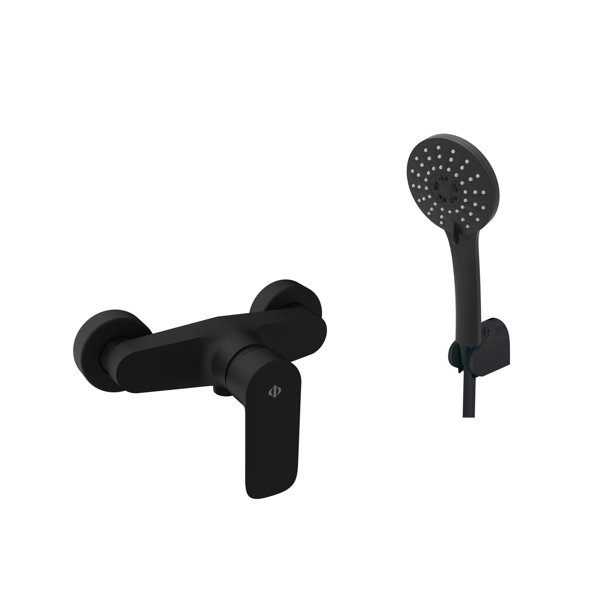 Grifo de ducha Cassio negro mate 3073