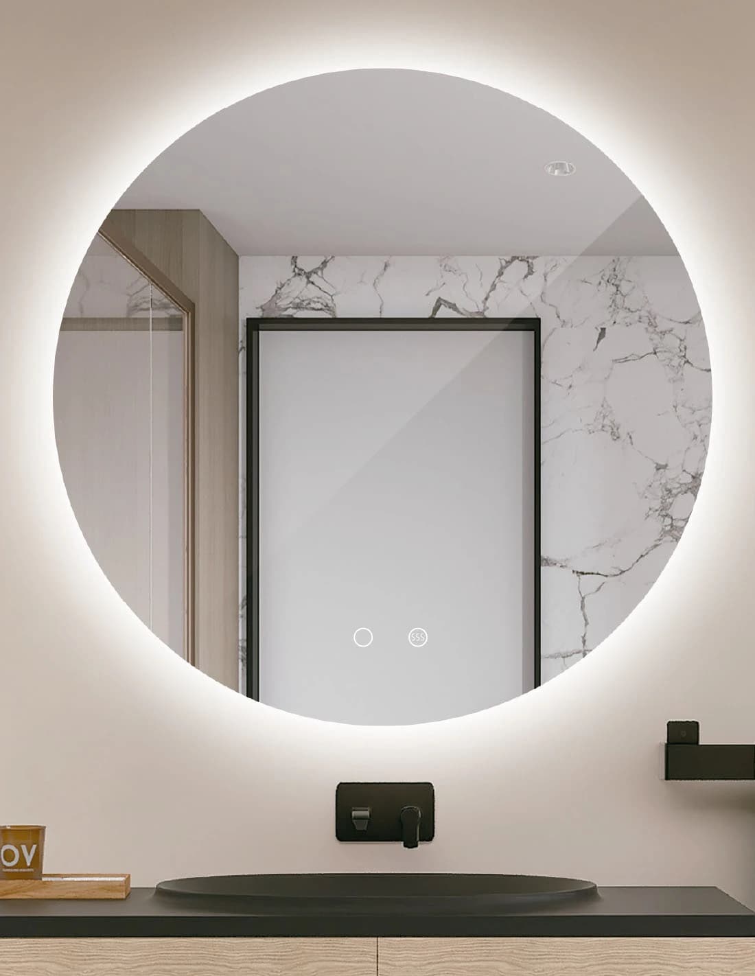 Espejo de baño con luz LED Lisboa Ledimex