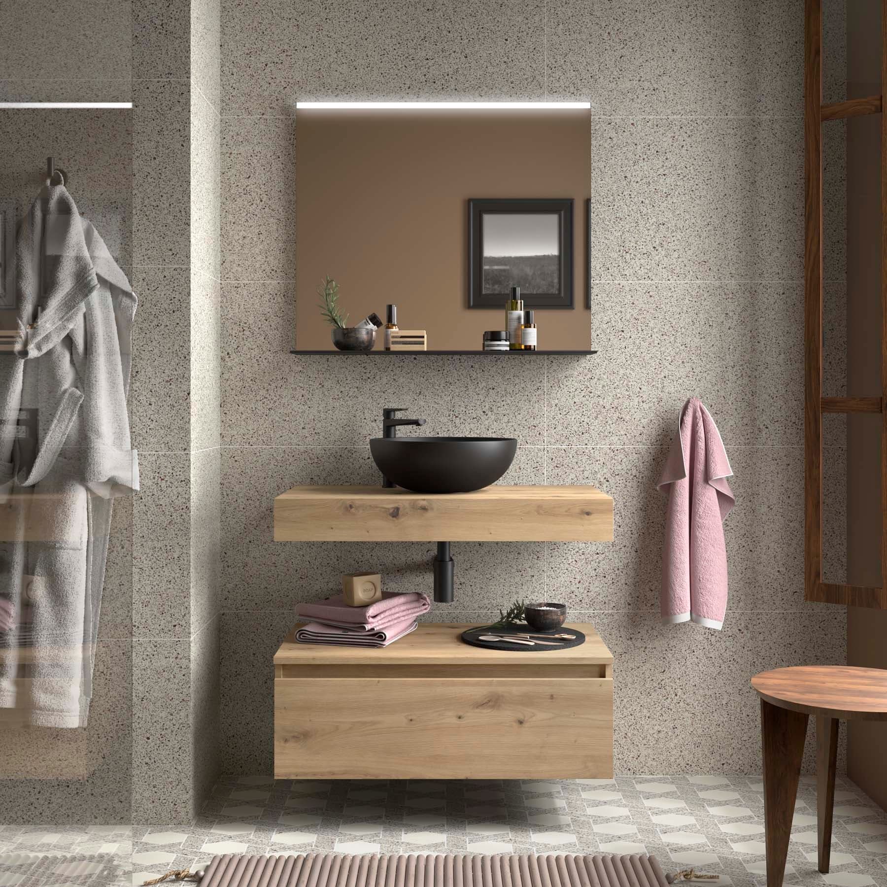 Mueble de baño suspendido Salgar Encimera Domus + complementos 60-120
