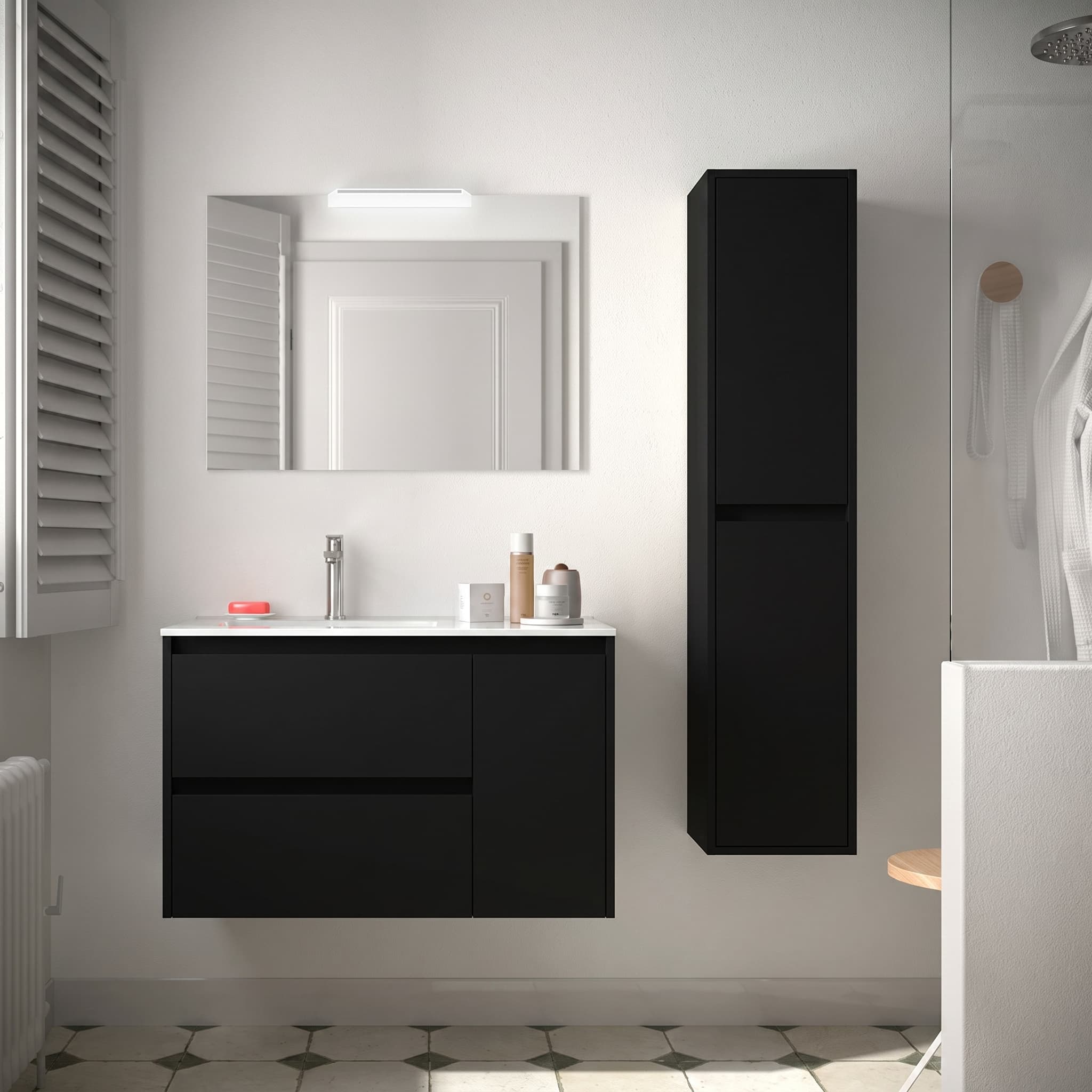 Mueble baño suspendido Noja 2C + 1P de Salgar 90