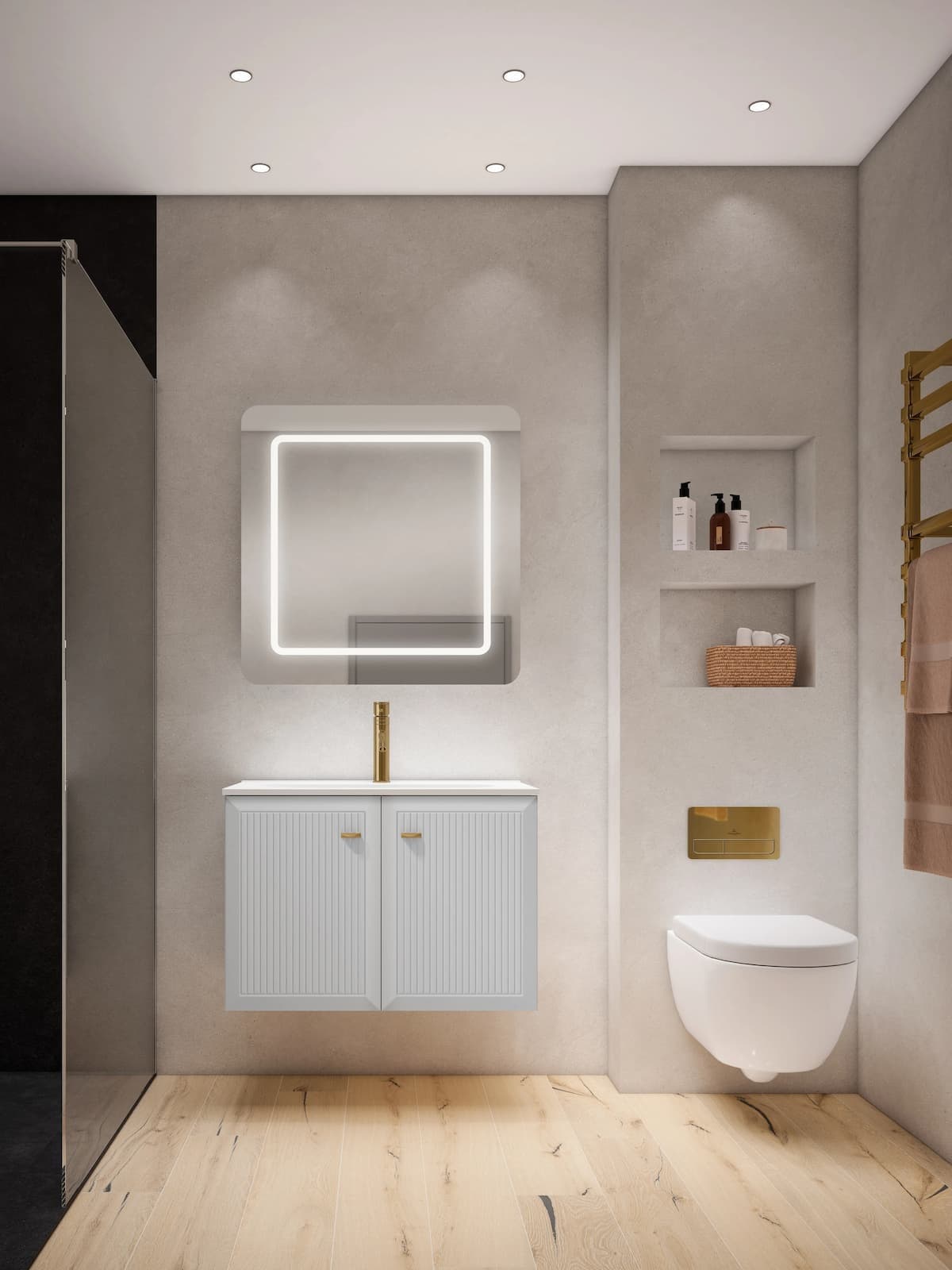 Mueble de baño suspendido Delta 2P de Visobath 60-80