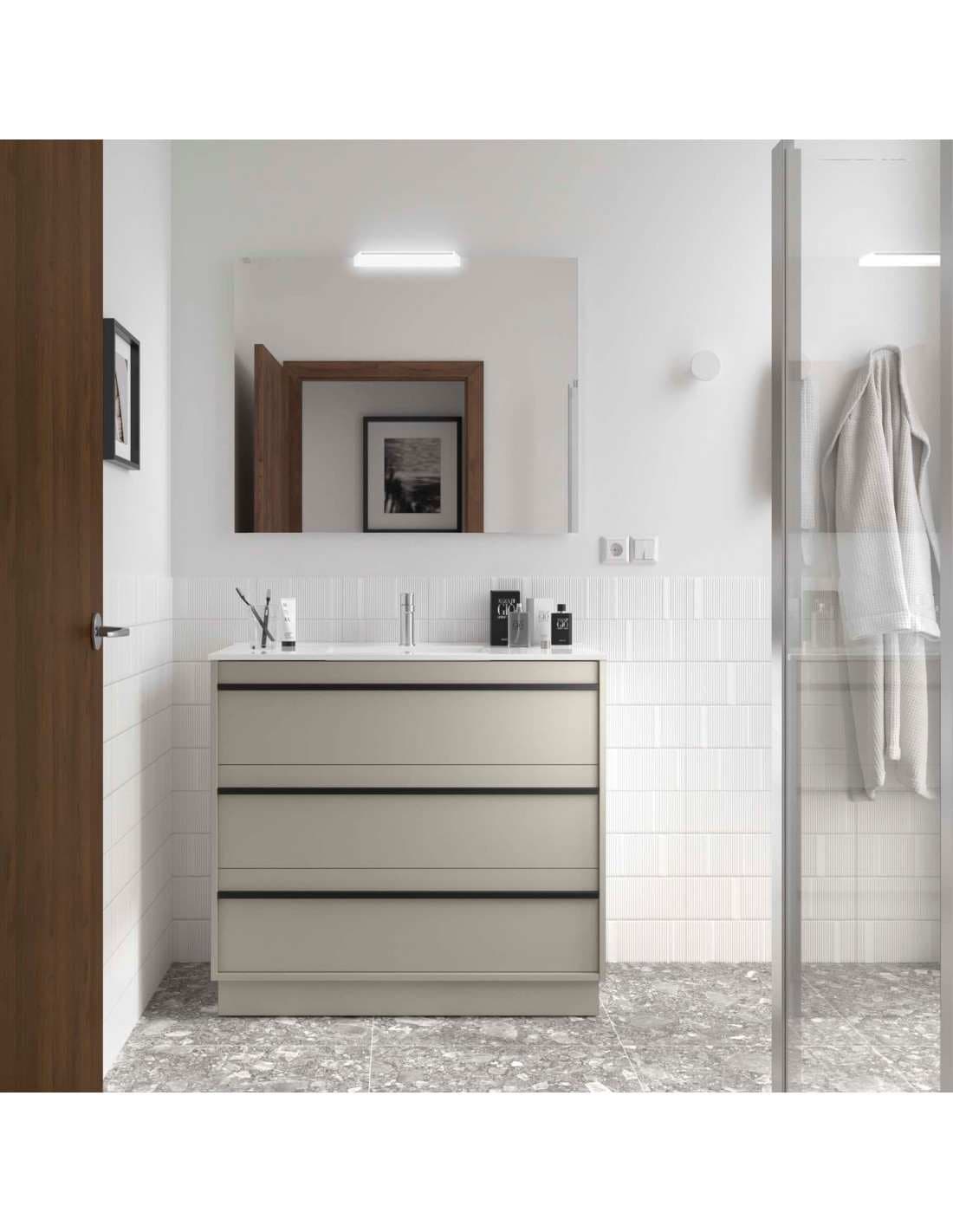 Mueble baño suspendido ATTILA 3C de Salgar 60-70-80-100