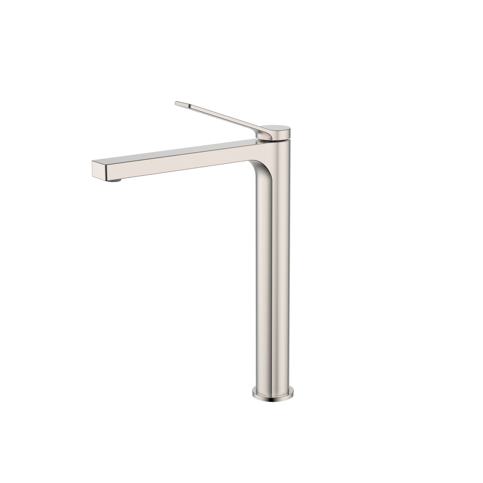Grifo de lavabo de caño alto Tarsio níquel cepillado 3202NK