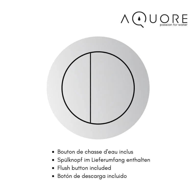 Inodoro negro mate rimless con salida dual y tapa de cierre amortiguado PISA Aquore