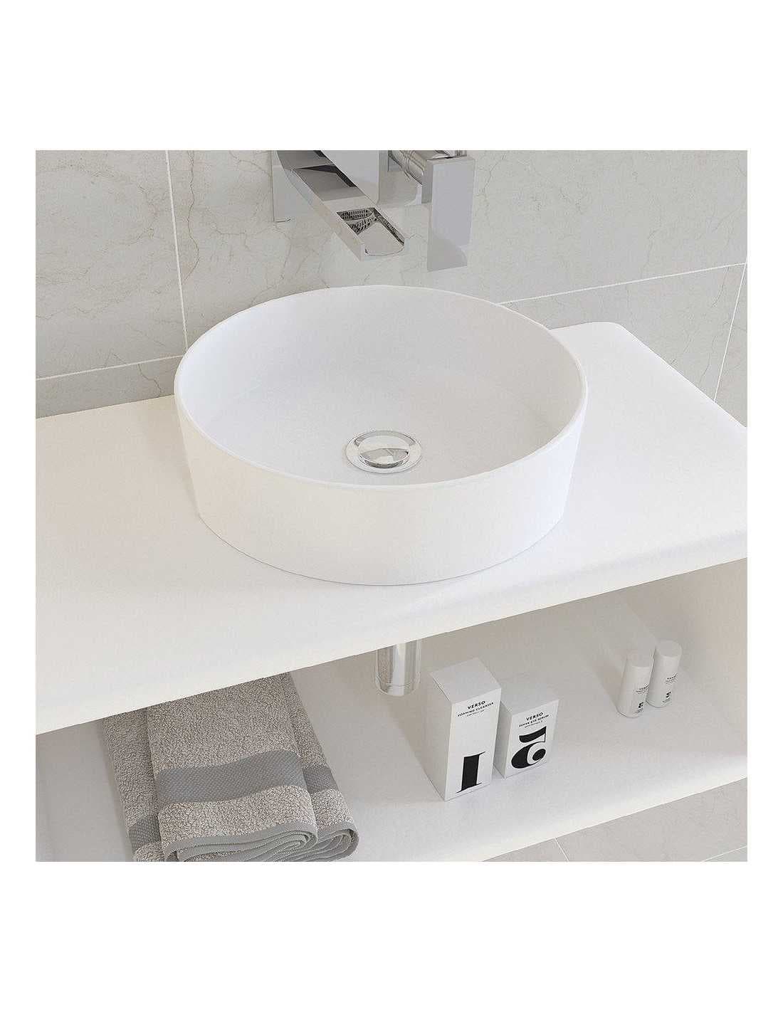 Lavabo Osiris redondo cerámica mate