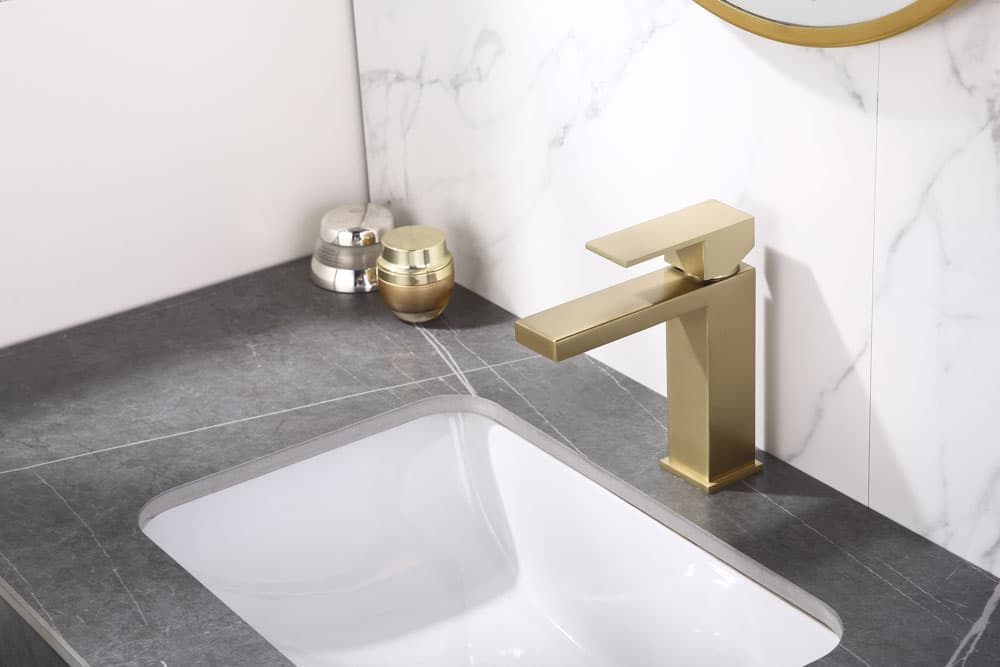 Grifo Monomando de Lavabo ARMY Oro Cepillado