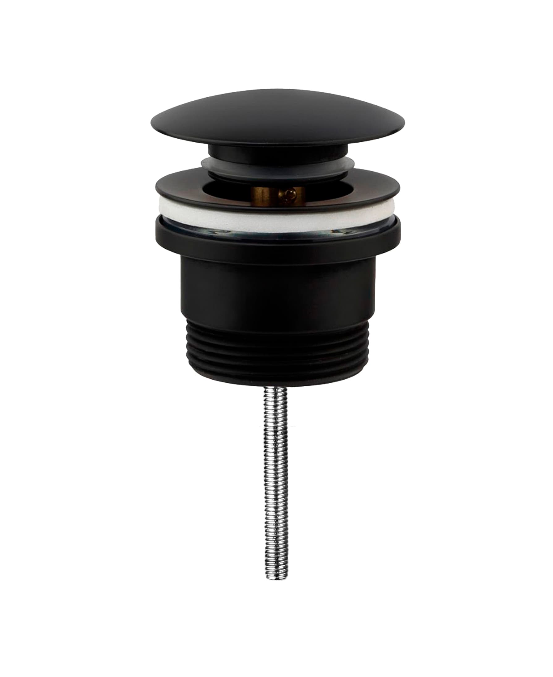 Válvula click-clack redonda negro mate GME 0356