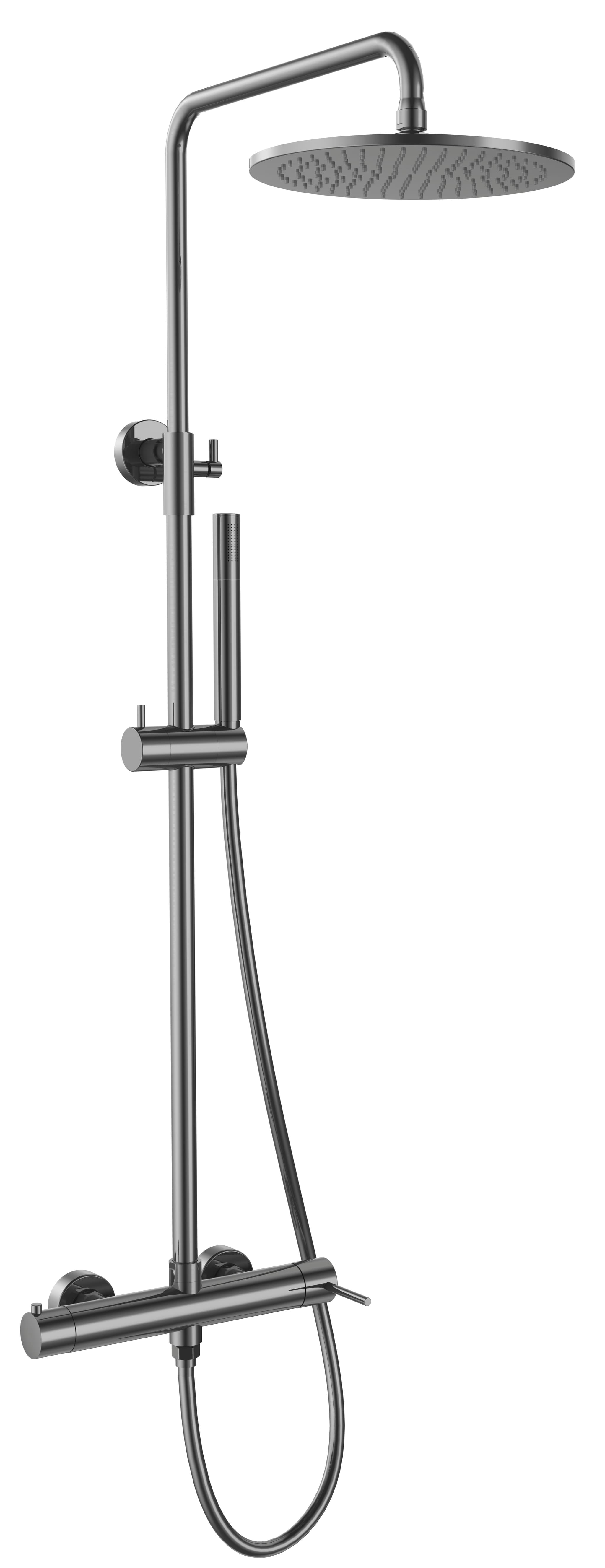 Columna de ducha monomando Round titanio 3098