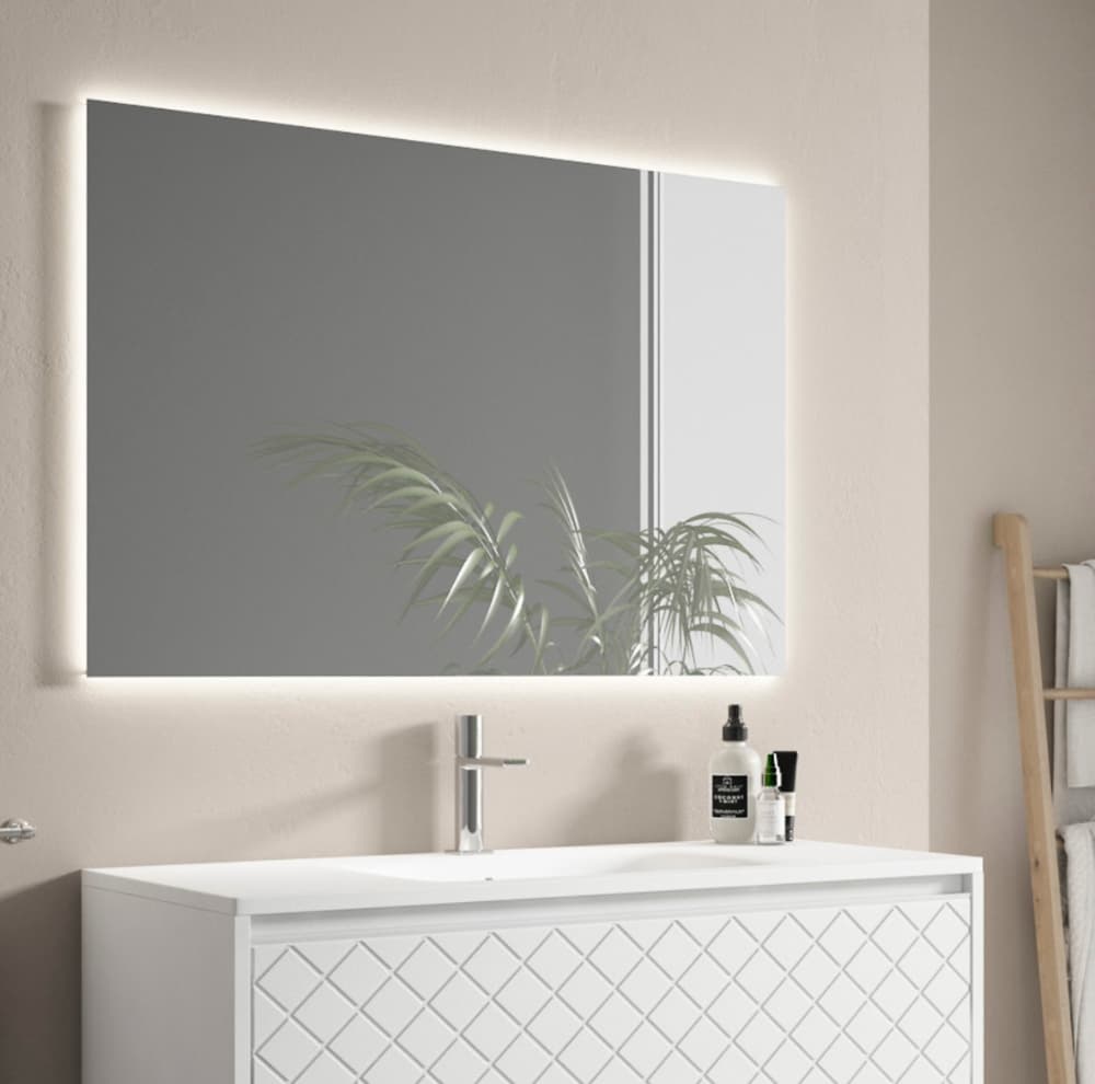 Espejo de baño con luz LED Retro touch con antivaho