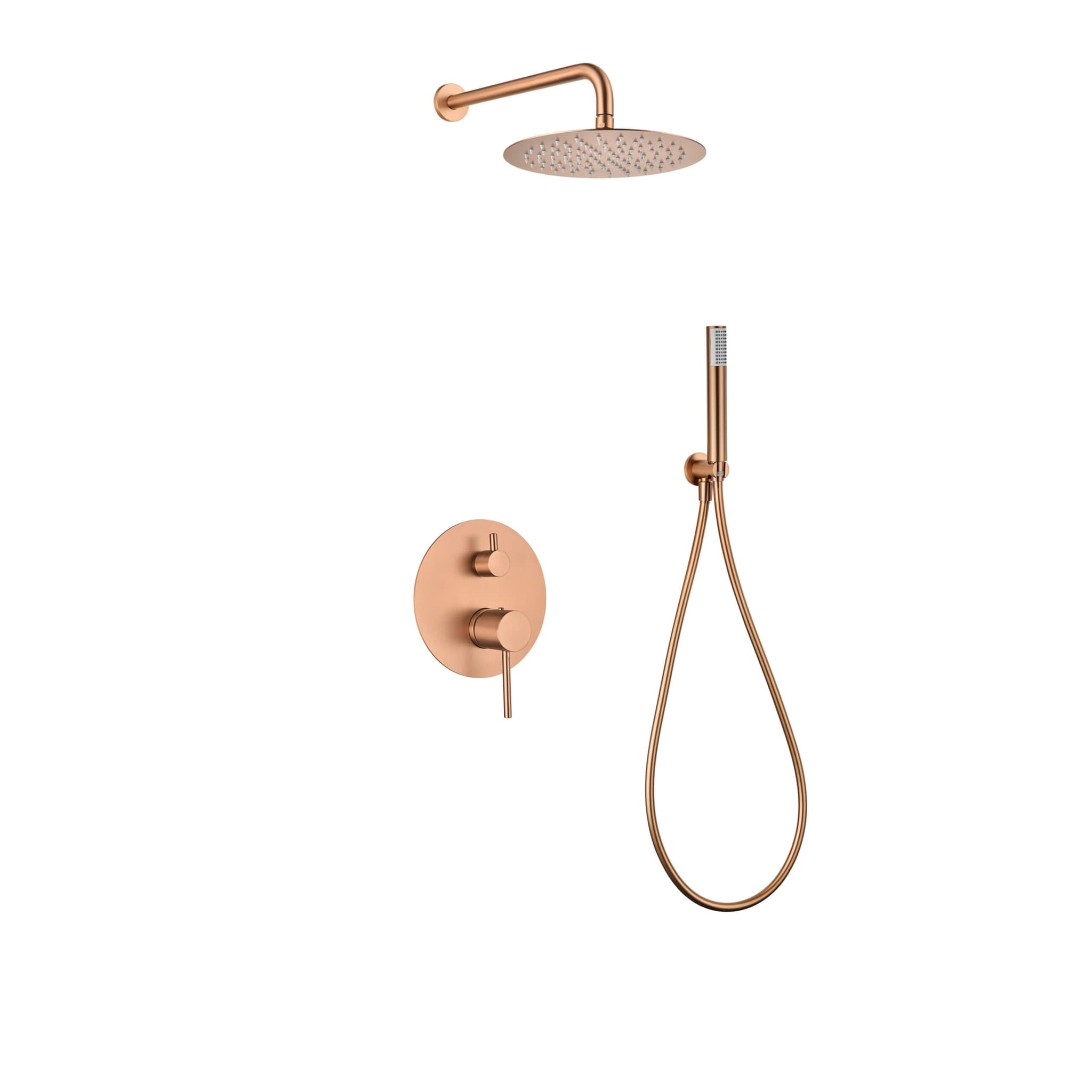 Conjunto ducha monomando empotrado Monza oro rosa cepillado / GPM039/ORC