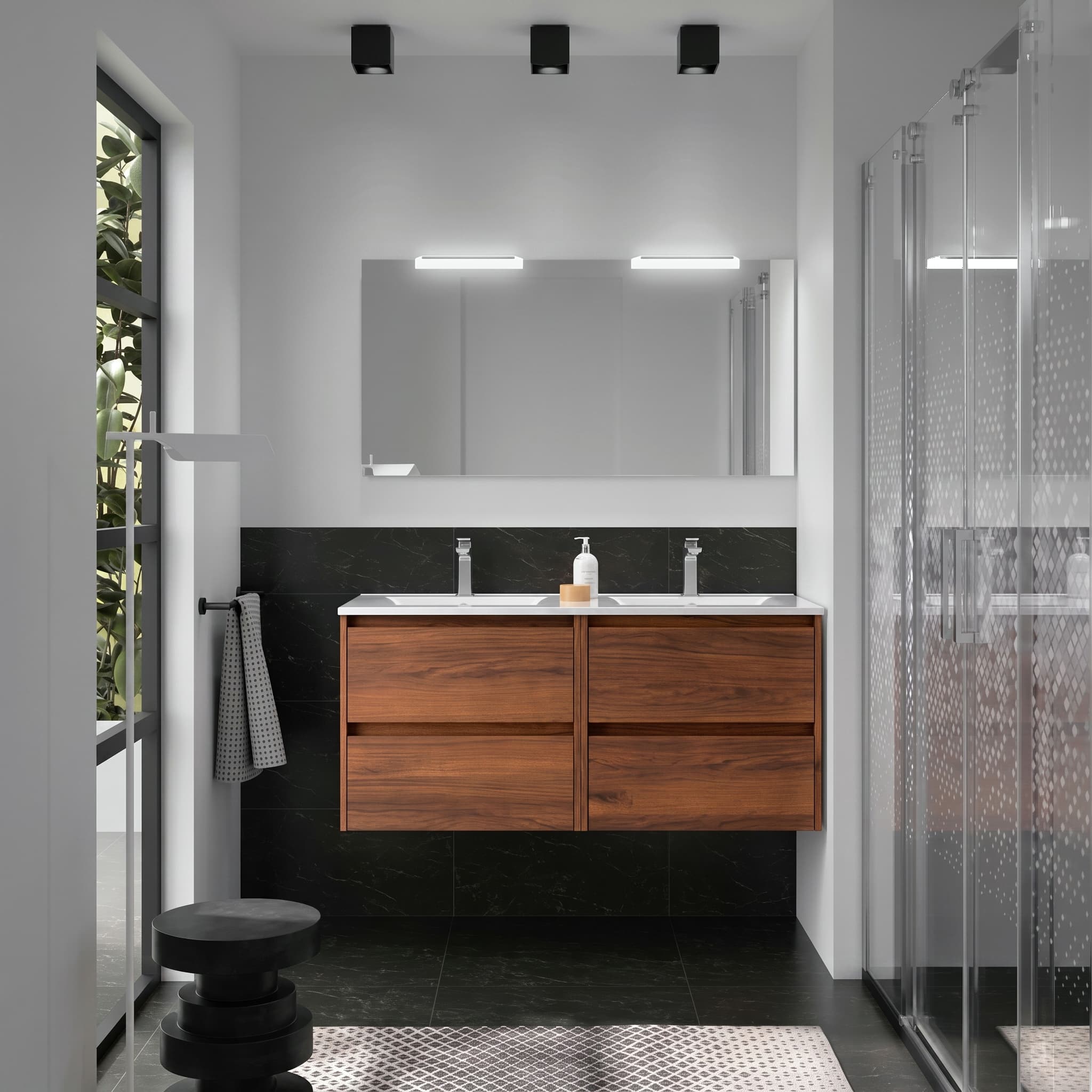 Mueble baño suspendido Noja 4C de Salgar 120-140