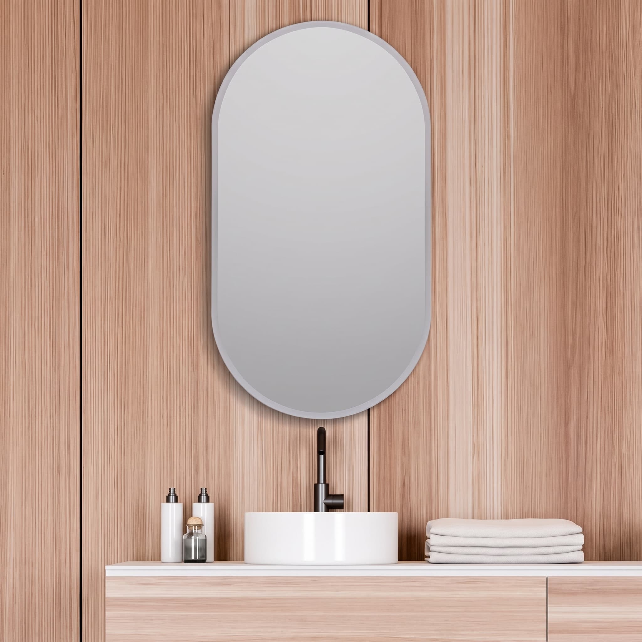Espejo para baño Ovalaldo B-926 Sand