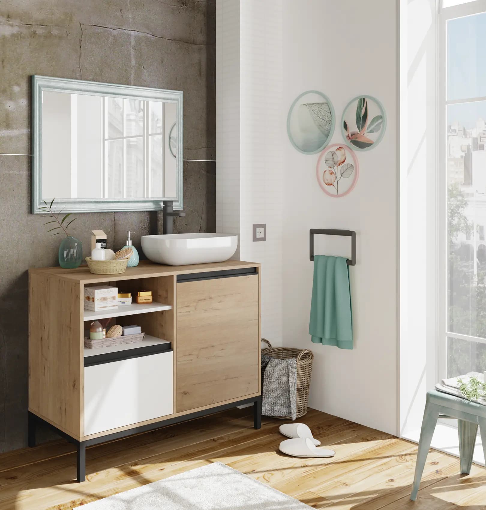 Mueble de lavabo Tamesis 100 en KIT