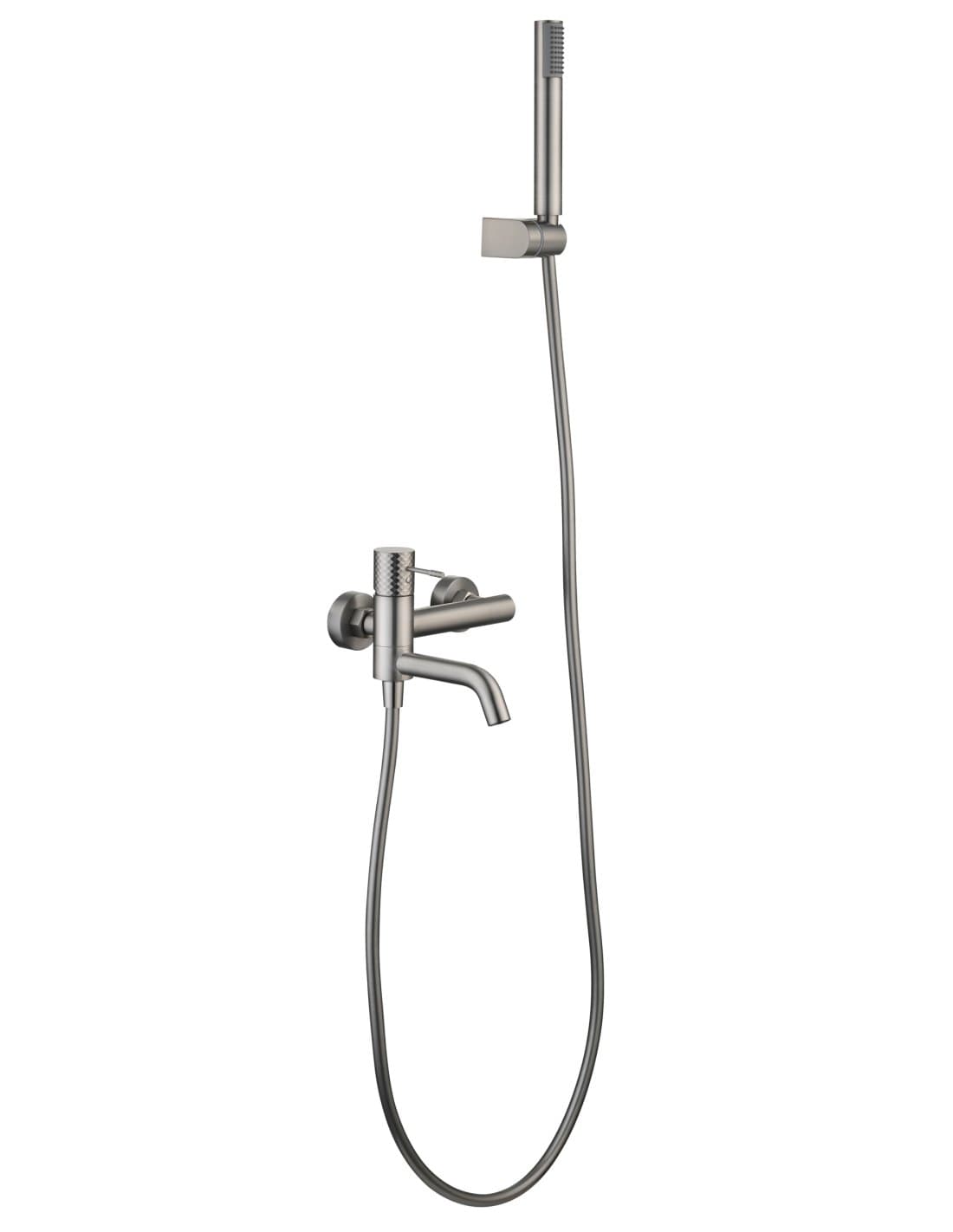 KIT BAÑO/DUCHA MONOMANDO GENOVA NÍQUEL CEPILLADO BDG053-4NQ