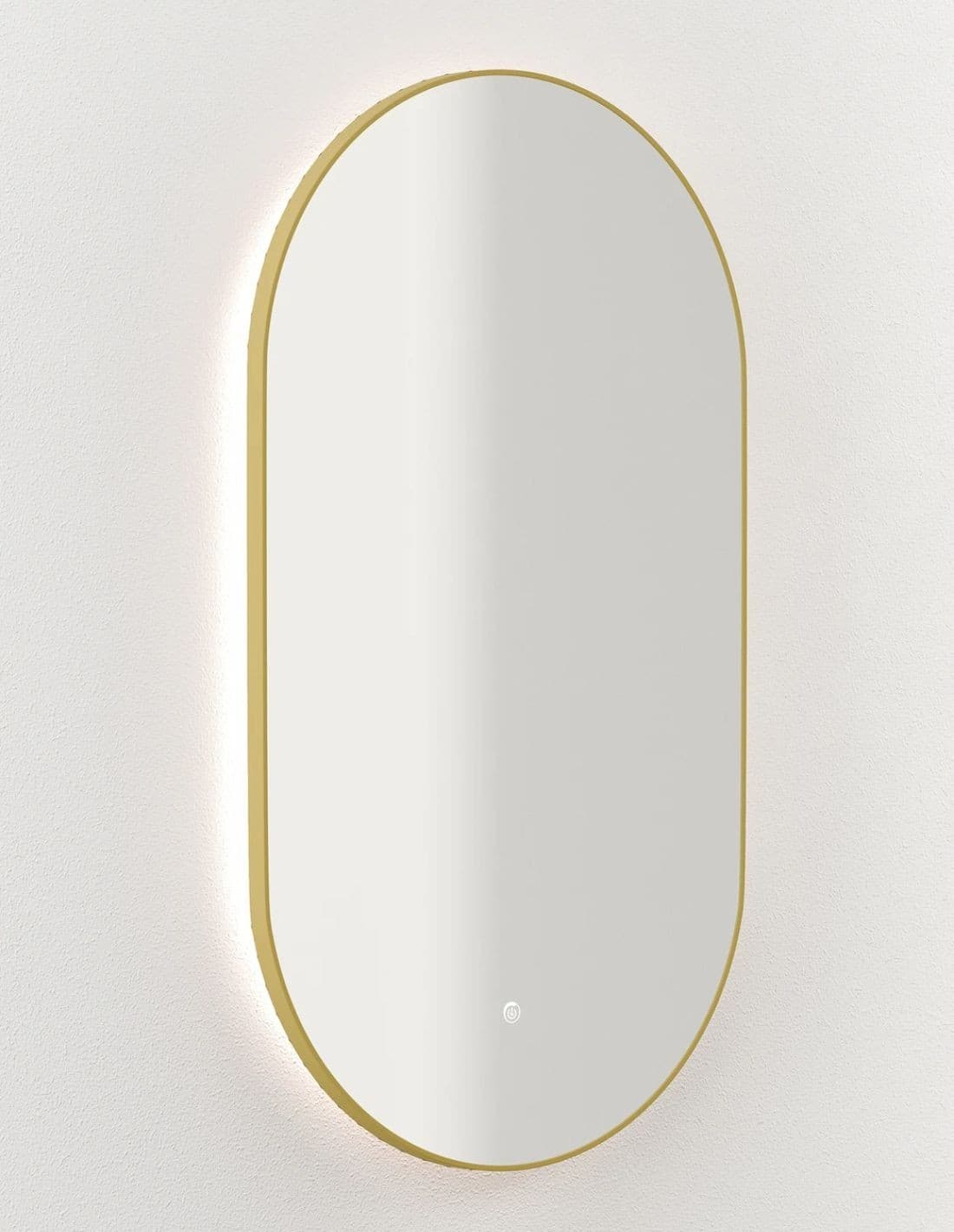 Espejo LED ovalado Haru de Manillons Torrent 50x90 cm con marco
