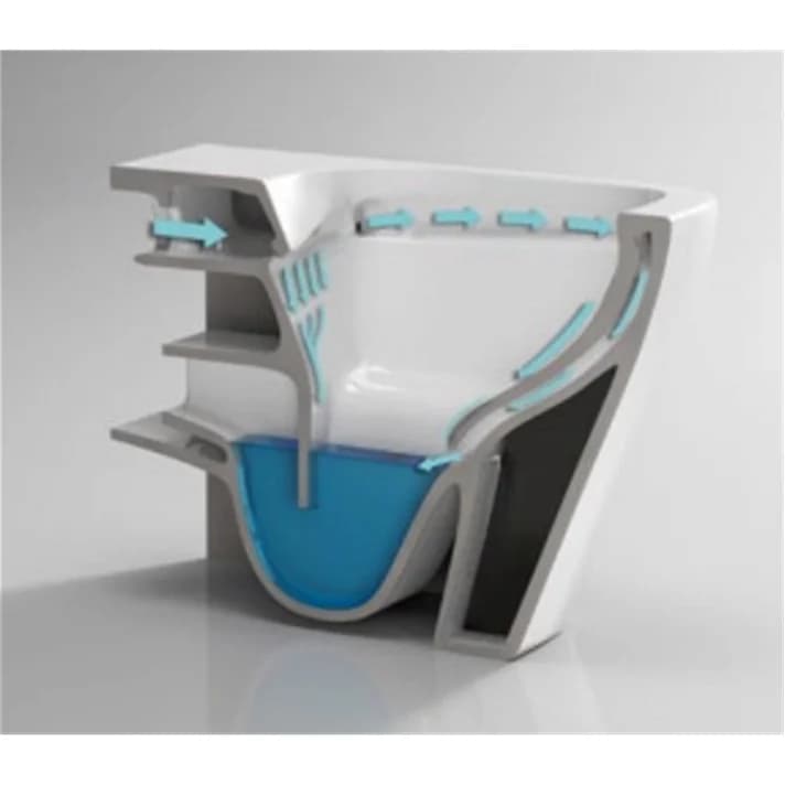 Inodoro negro mate rimless con salida dual y tapa de cierre amortiguado PISA Aquore