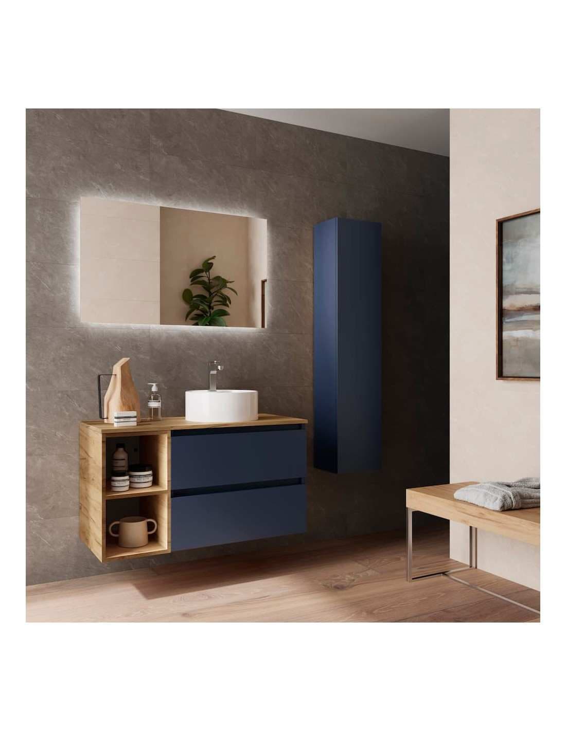 SALGAR BEQUIA Mueble de baño suspendido 100+ Lavabo Lisboa.