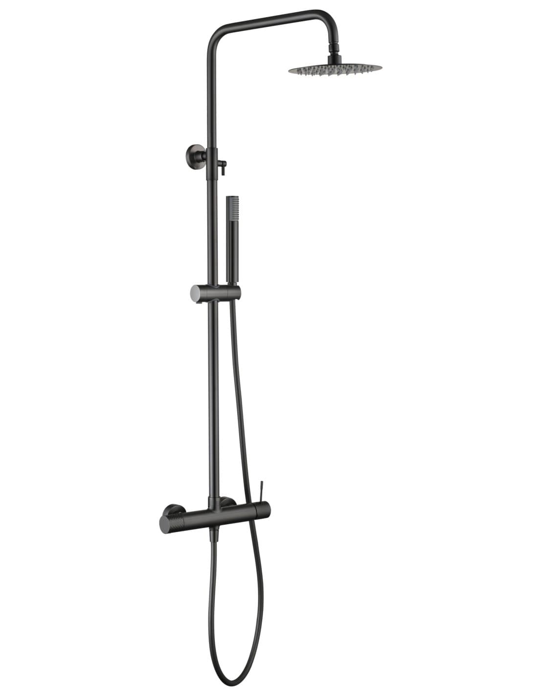 CONJUNTO DUCHA MONOMANDO GENOVA BLACK GUN METAL BDG053/BGM