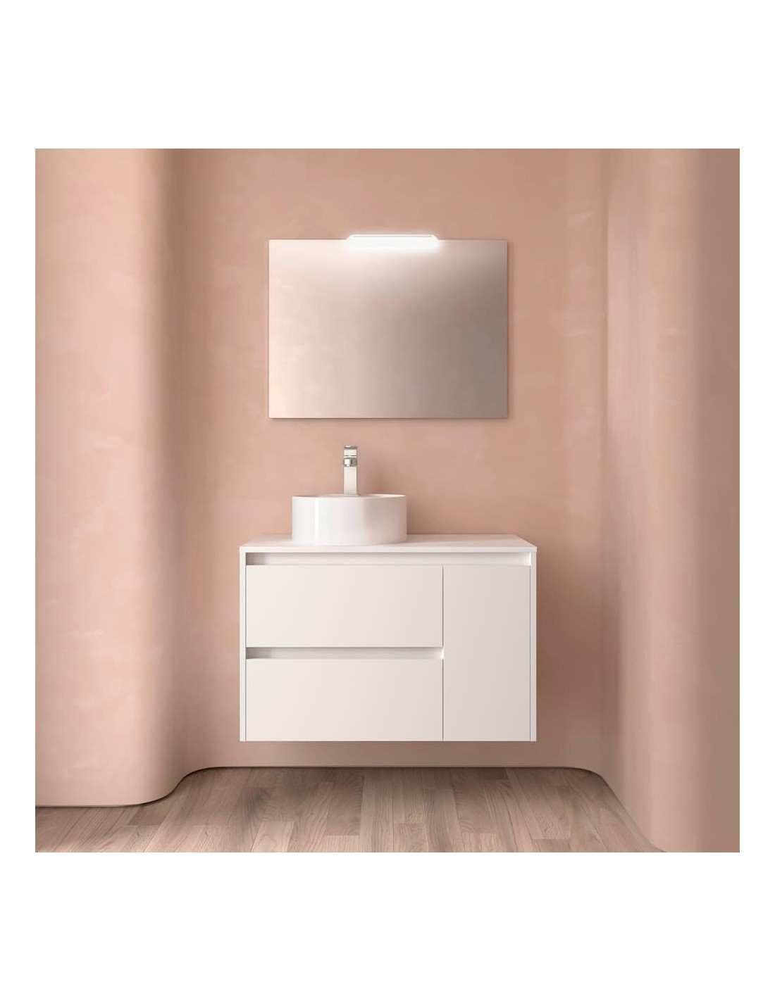 Mueble baño suspendido Noja 2C + 1P de Salgar 90 TOP